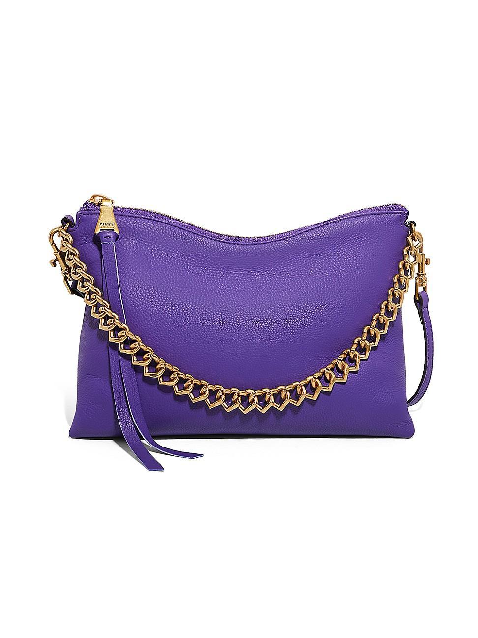 Womens Mystro Heart Chain Leather Convertible Crossbody Bag Product Image