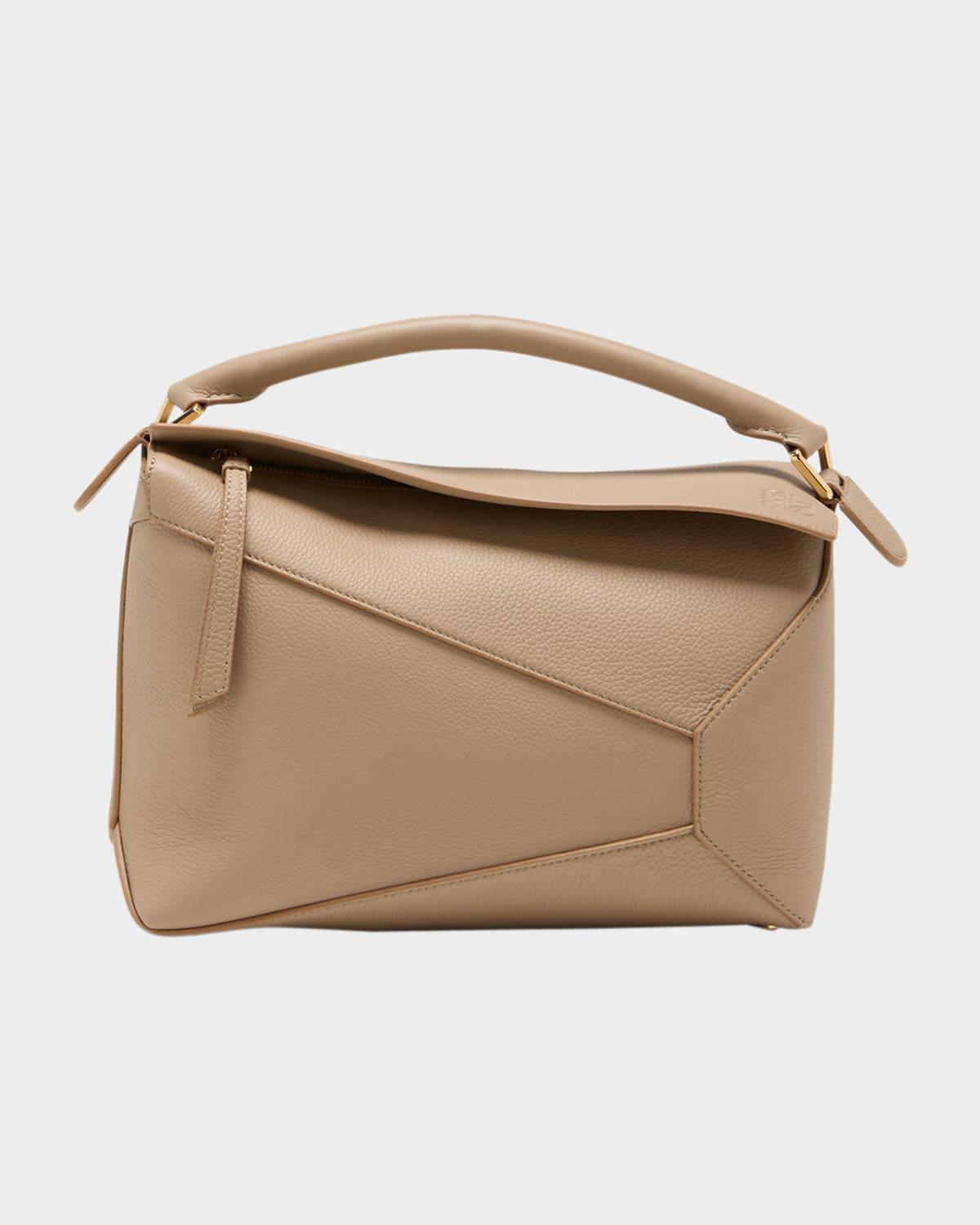 Puzzle Edge Top-Handle Bag in Soft Grained Leather Product Image