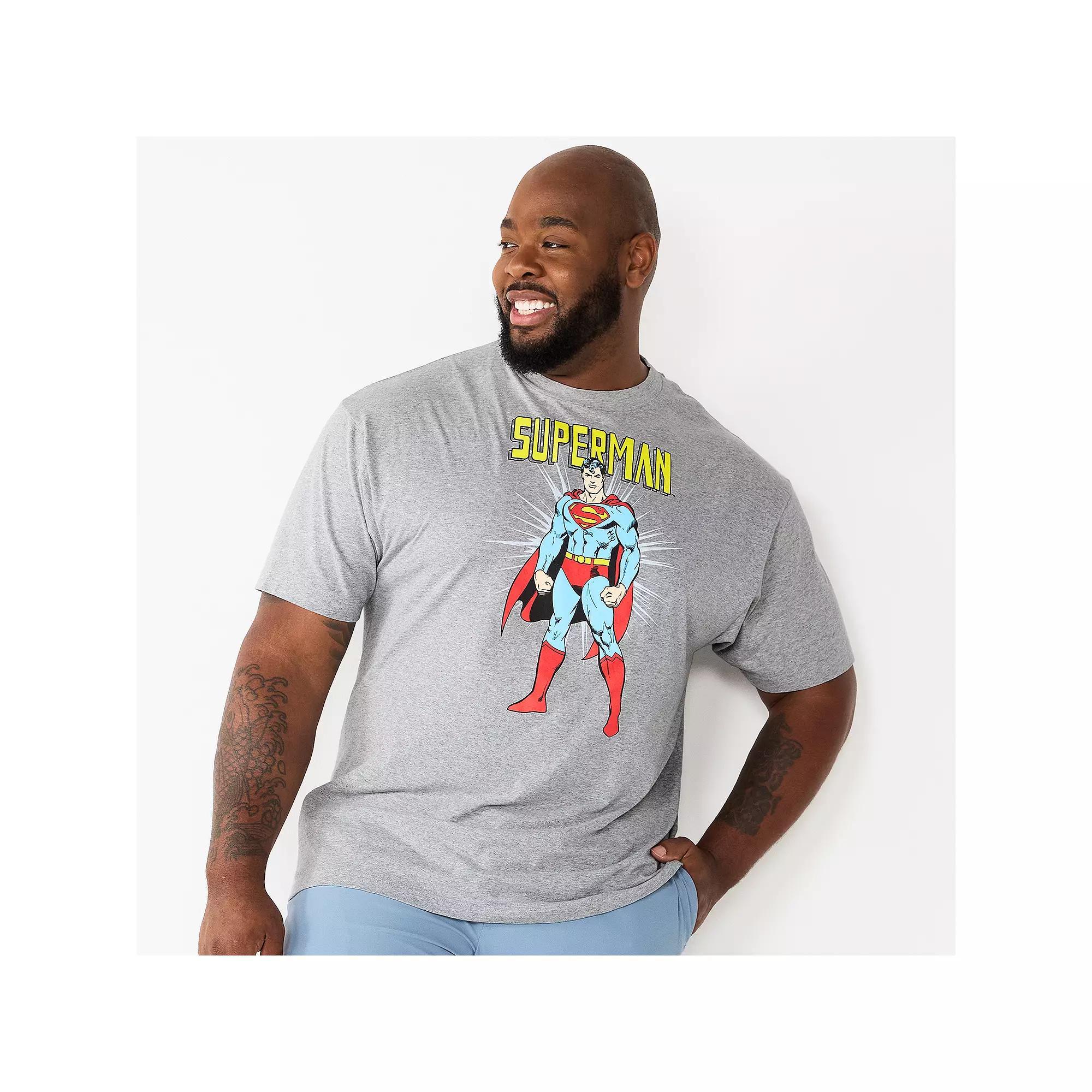 Men's Big & Tall Celebrate Together™ DC Comics Superman Father's Day Graphic Tee, Size: Large Tall, Athletic Grey Product Image