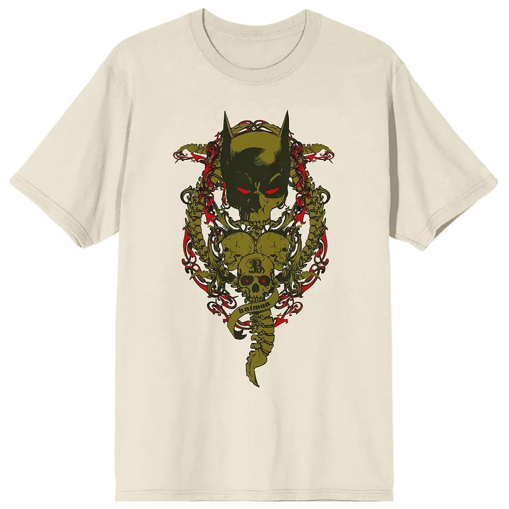 Men's Batman Bat Mask With Skull Tee,  Product Image