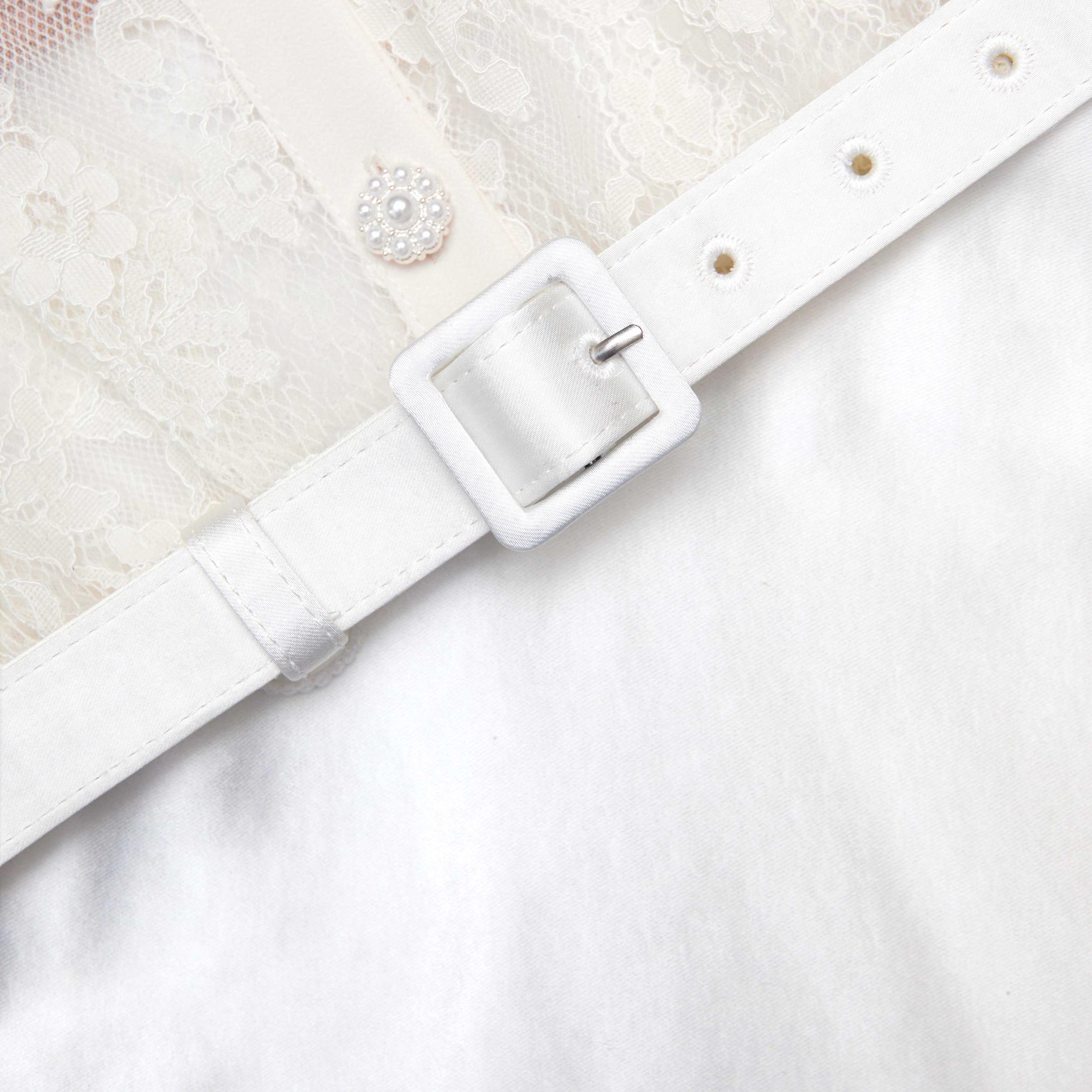 White Lace Cape Maxi Dress Product Image