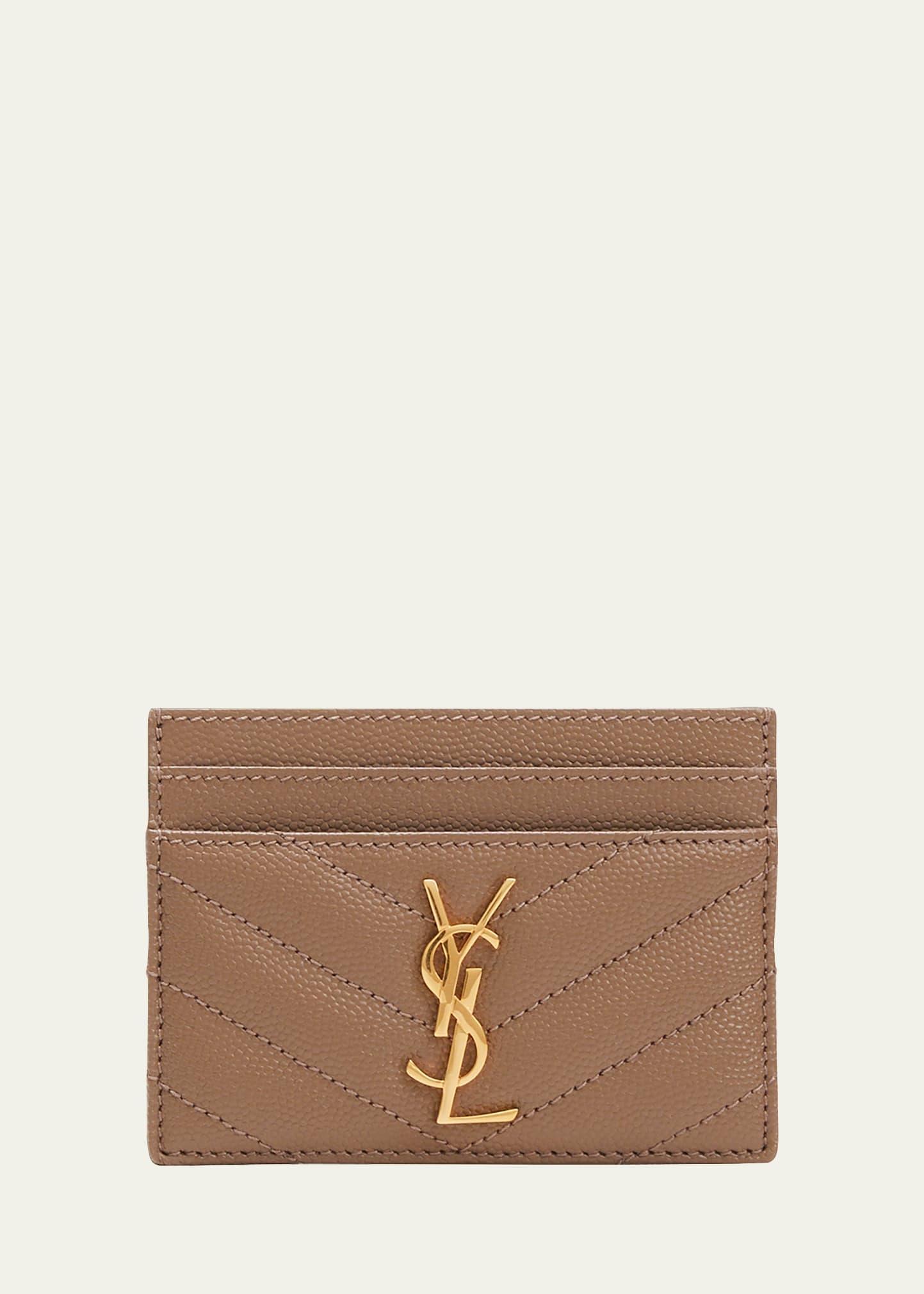 YSL Monogram Card Case in Grained Leather Product Image