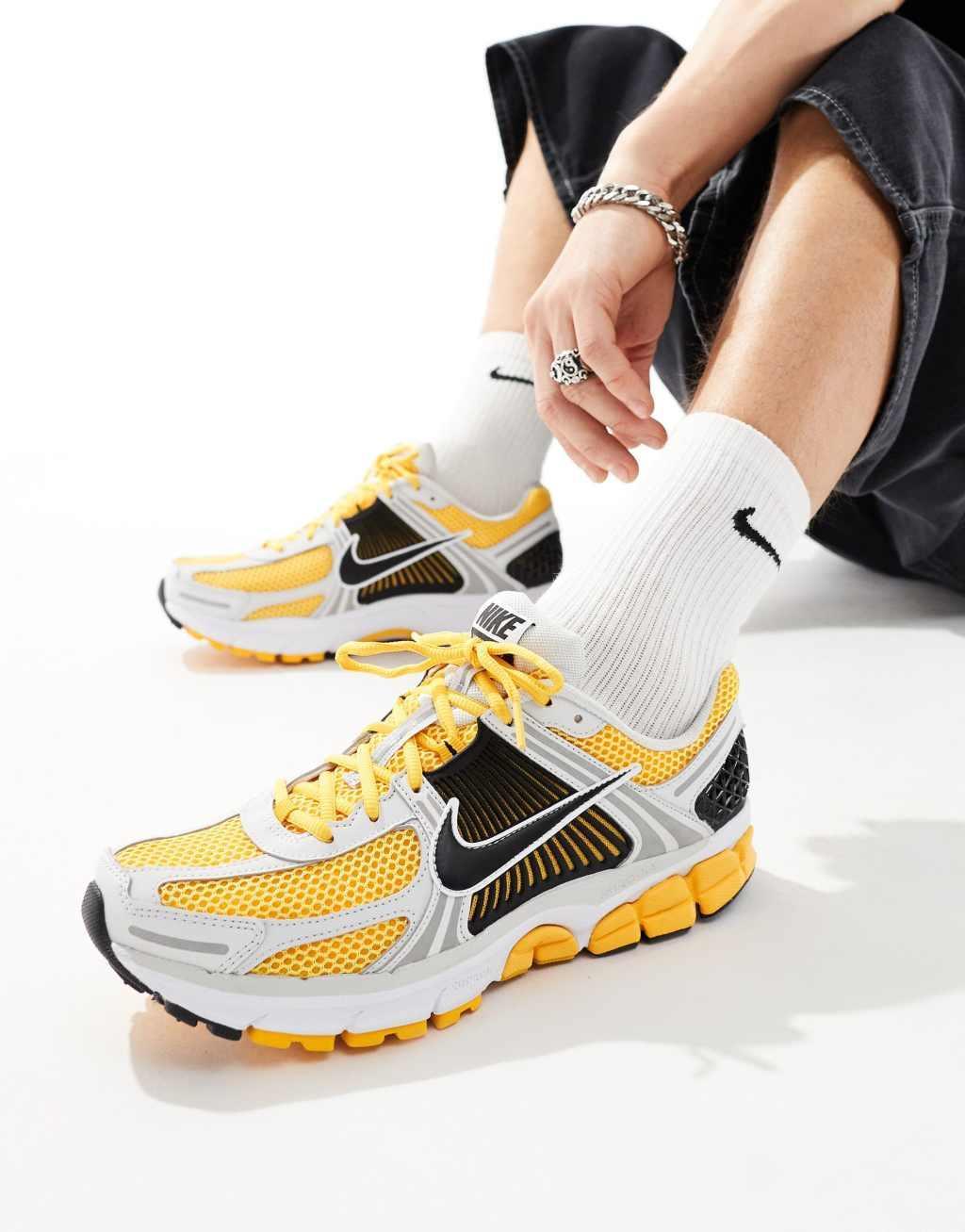 Nike Zoom Vomero 5 sneakers in yellow, gray and black Product Image