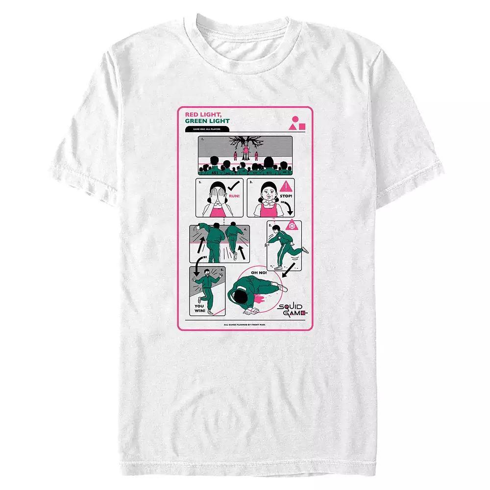 Men's Squid Game Red Light Green Light Instruction Manual Graphic Tee,  Product Image