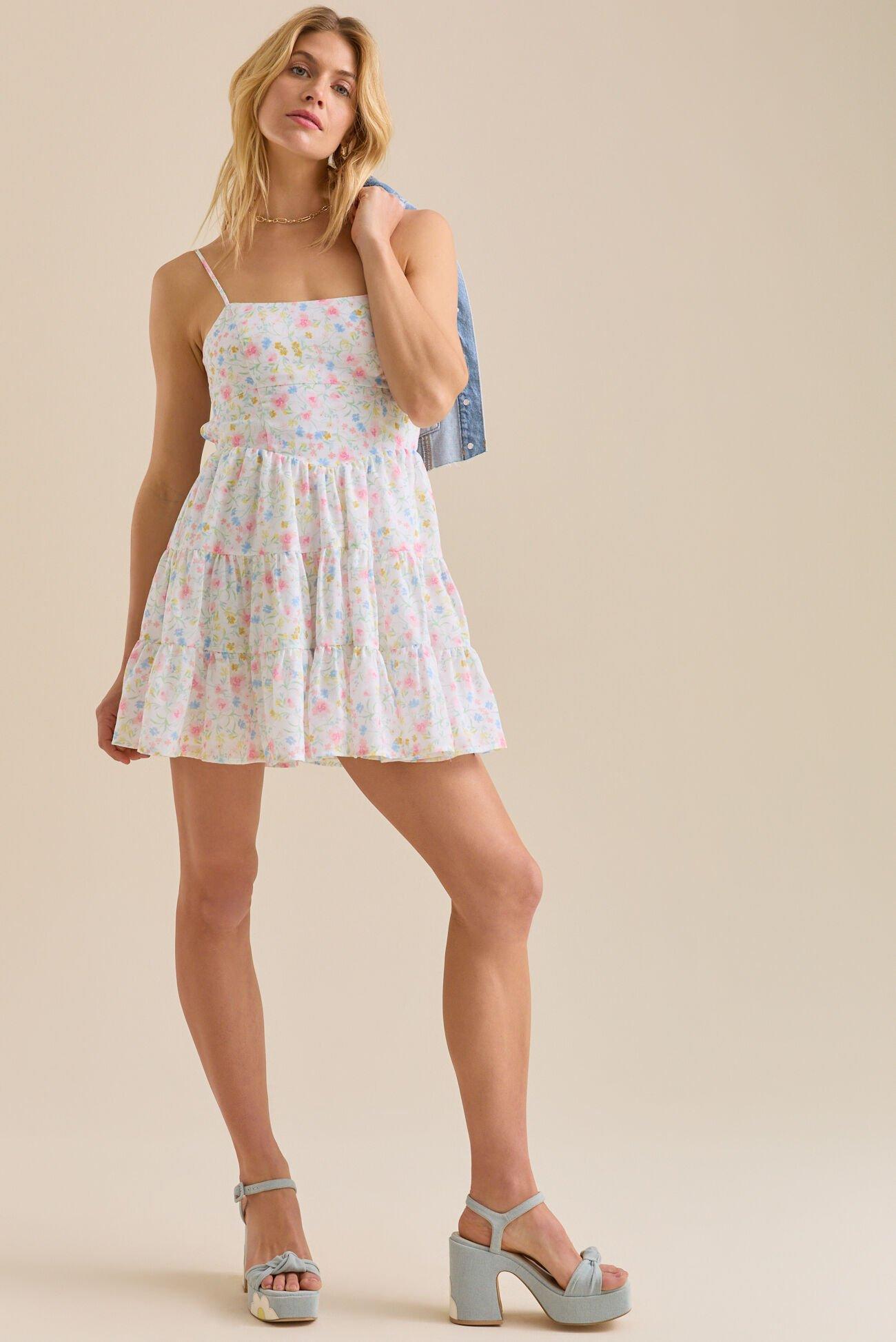 Eliza Floral Mini Dress Product Image