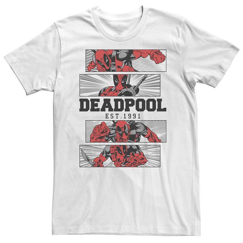 Big & Tall Deadpool Action Shot Panels Tee, Mens Product Image