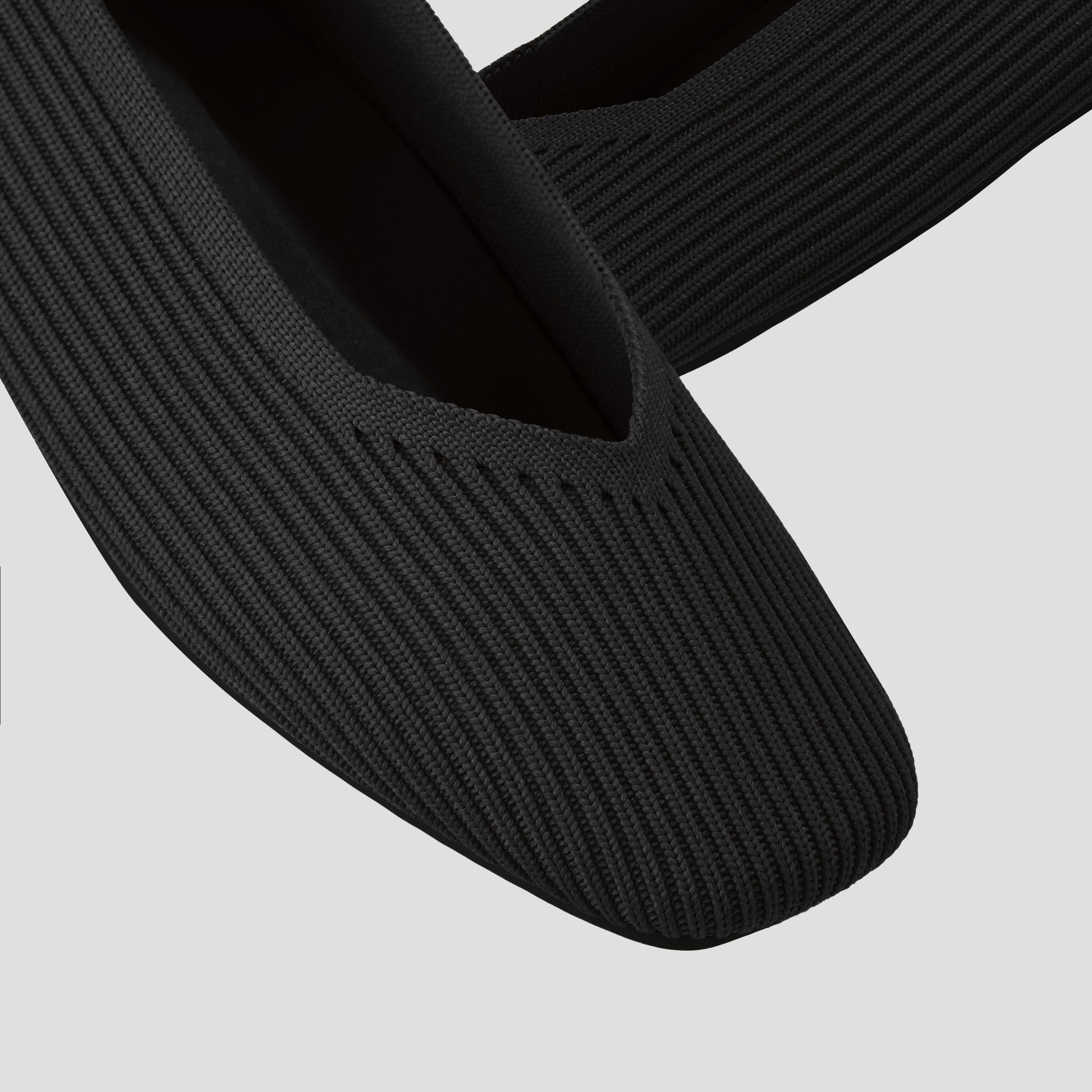 Square-Toe V-Cut Flats (Margot 2.0) Product Image