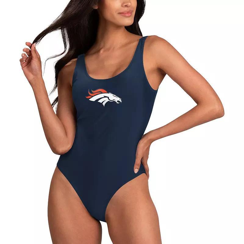 Womens G-III 4Her by Carl Banks Denver Broncos Making Waves One-Piece Swimsuit Blue Product Image