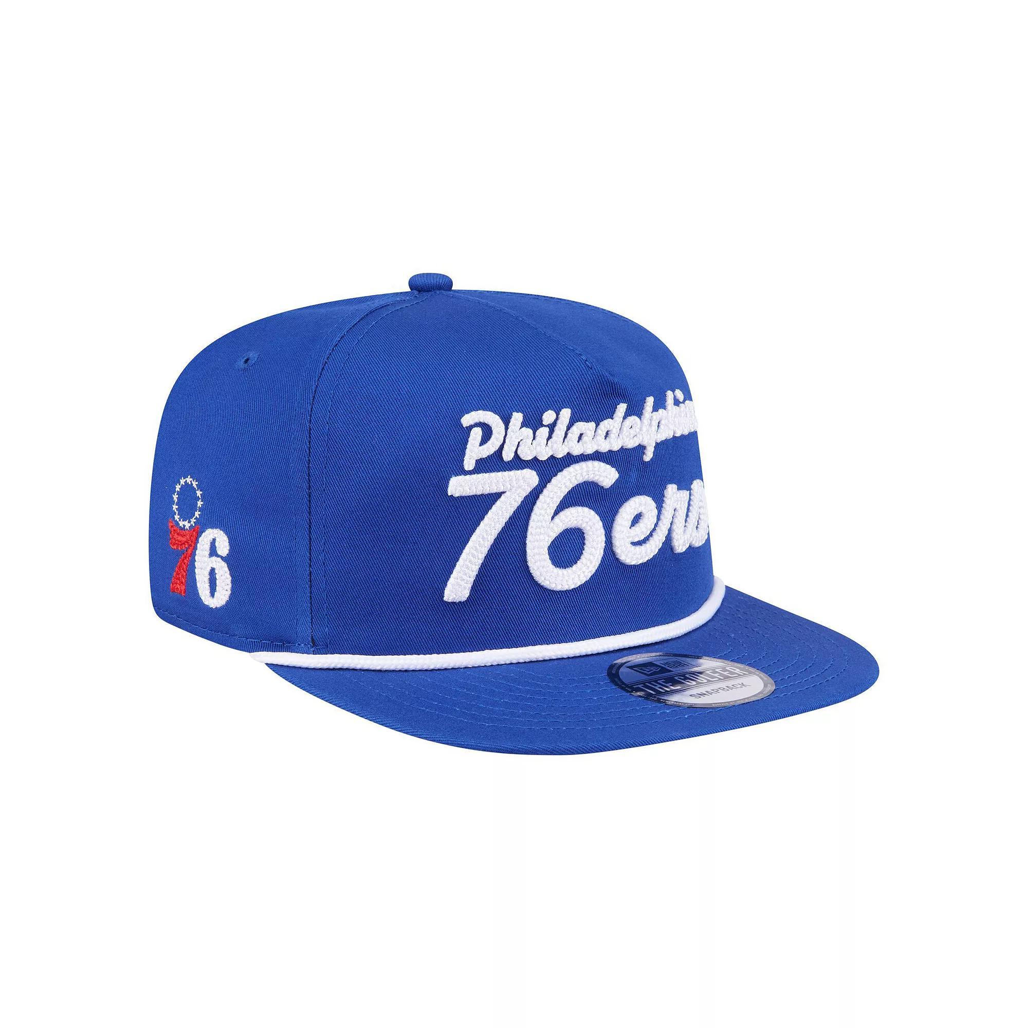 Men's New Era Royal Philadelphia 76ers Team Text Golfer Snapback Hat, 76r Blue Product Image