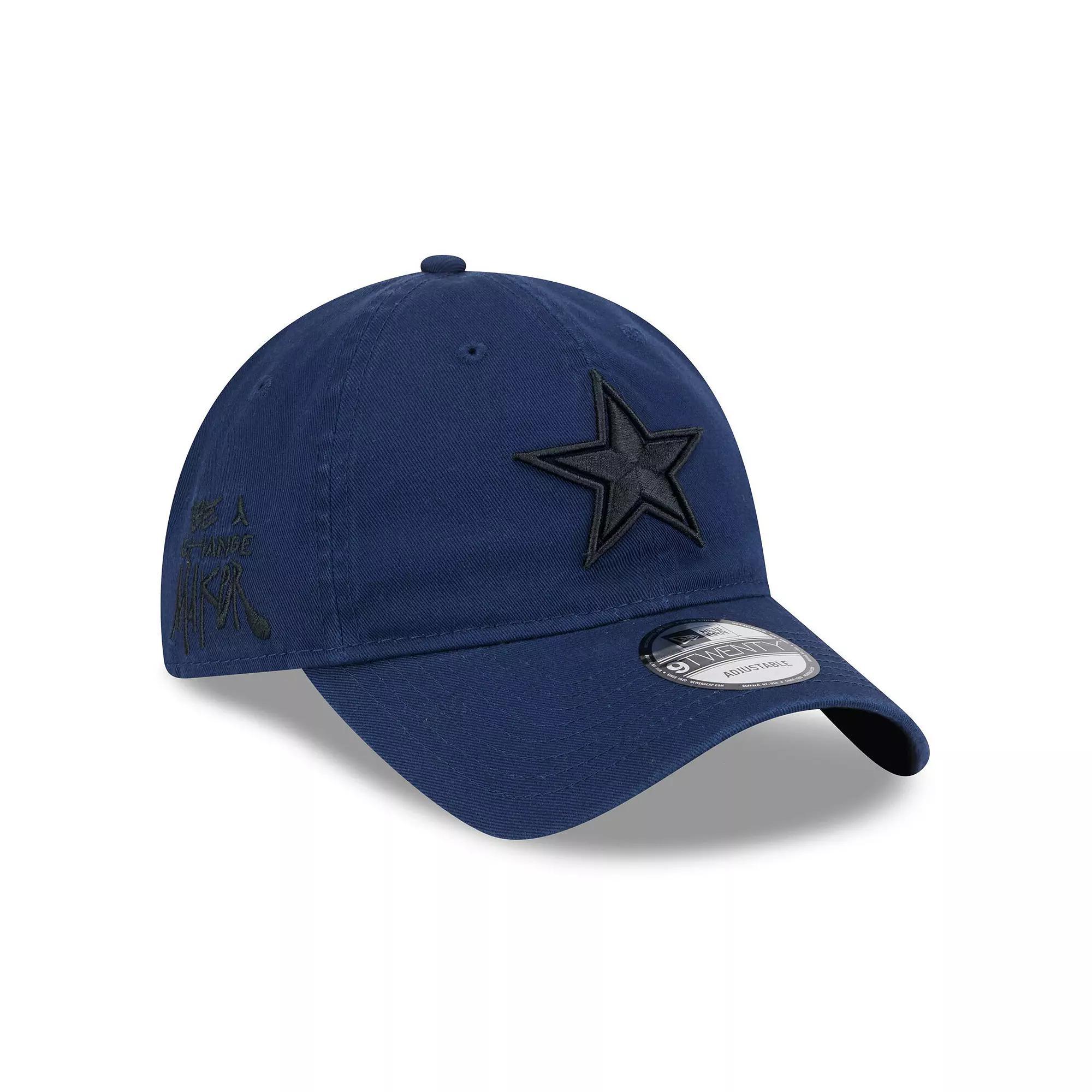 Men's New Era Navy Dallas Cowboys 2024 Inspire Change 9TWENTY Adjustable Hat, Blue Product Image
