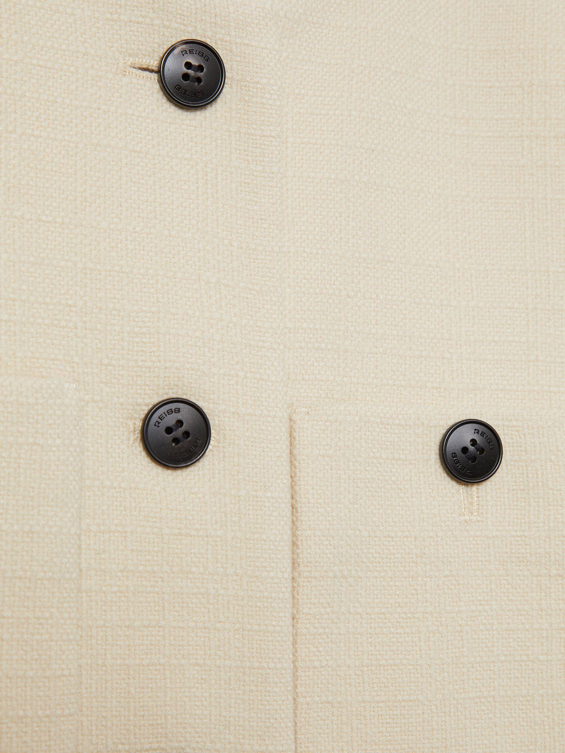 Wool Cropped Jacket in Cream Product Image