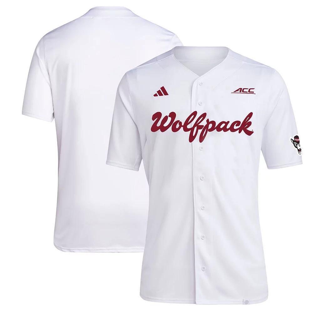 Men's adidas White NC State Wolfpack Team Baseball Jersey, Size: 2XL, Nst White Product Image