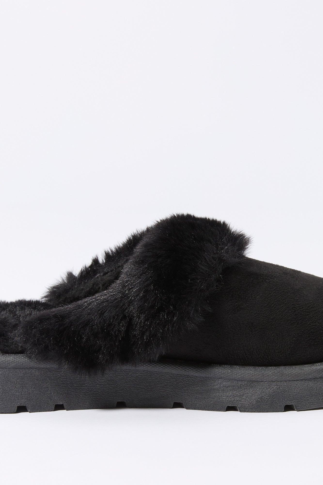 Faux Fur Collared Slipper Bootie Female Product Image