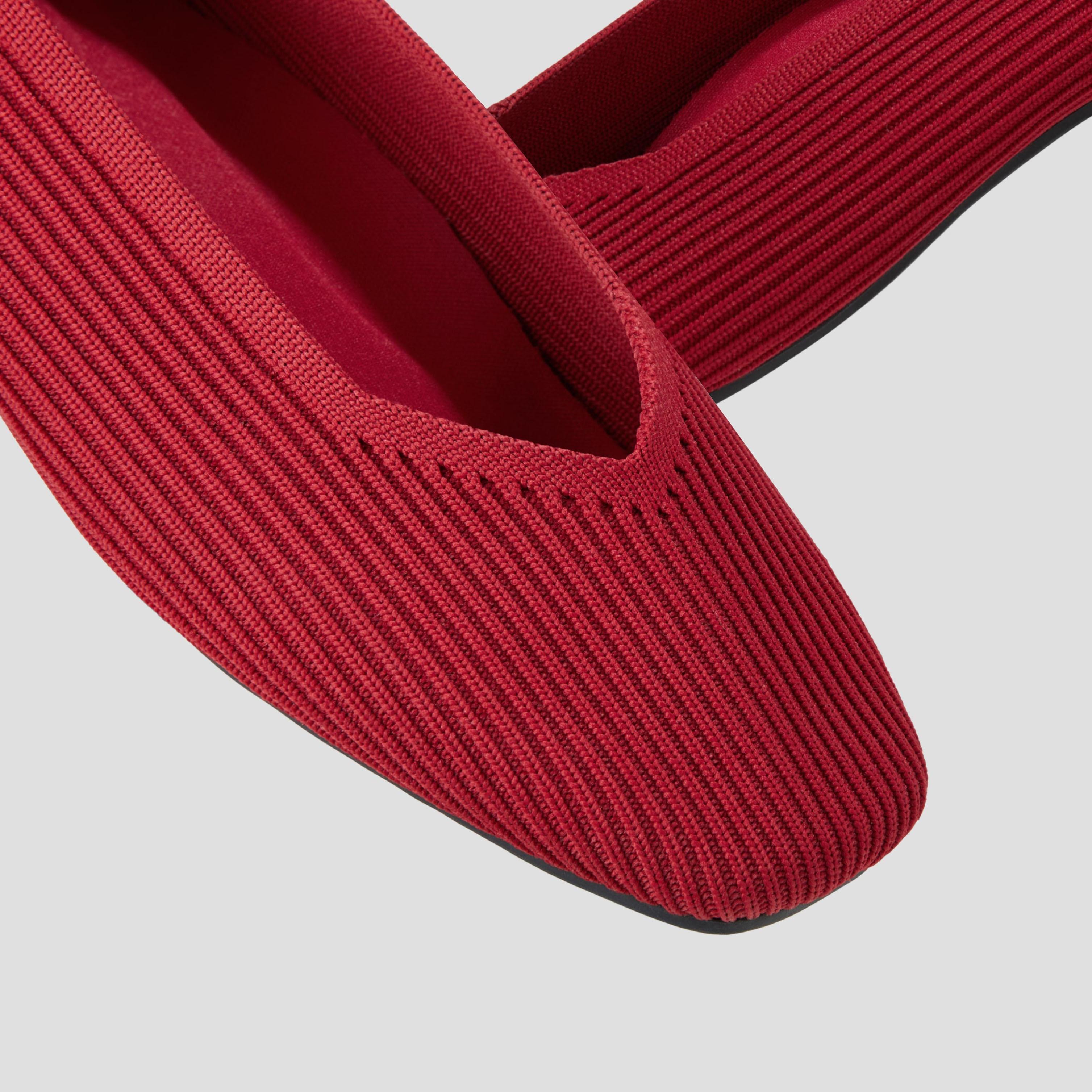 Square-Toe V-Cut Flats (Margot 2.0) Product Image