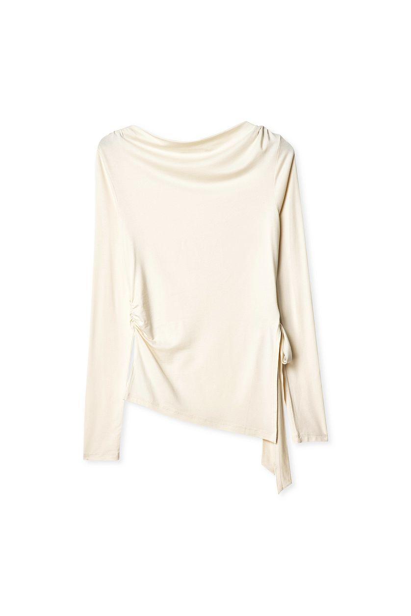 Soft Line Tie Side Top Offwhite Product Image