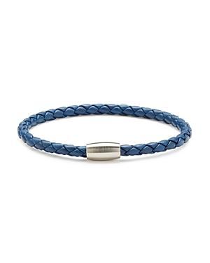 Mens Magnetic Woven Leather Bracelet Product Image