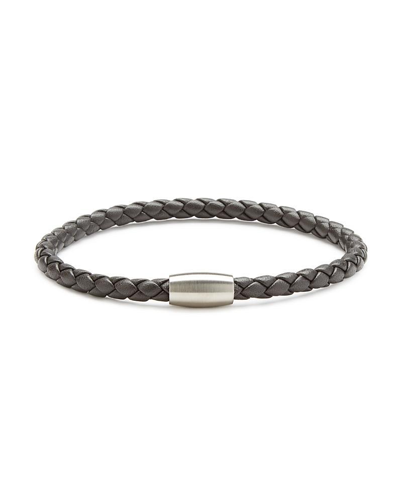 Mens Magnetic Woven Leather Bracelet Product Image