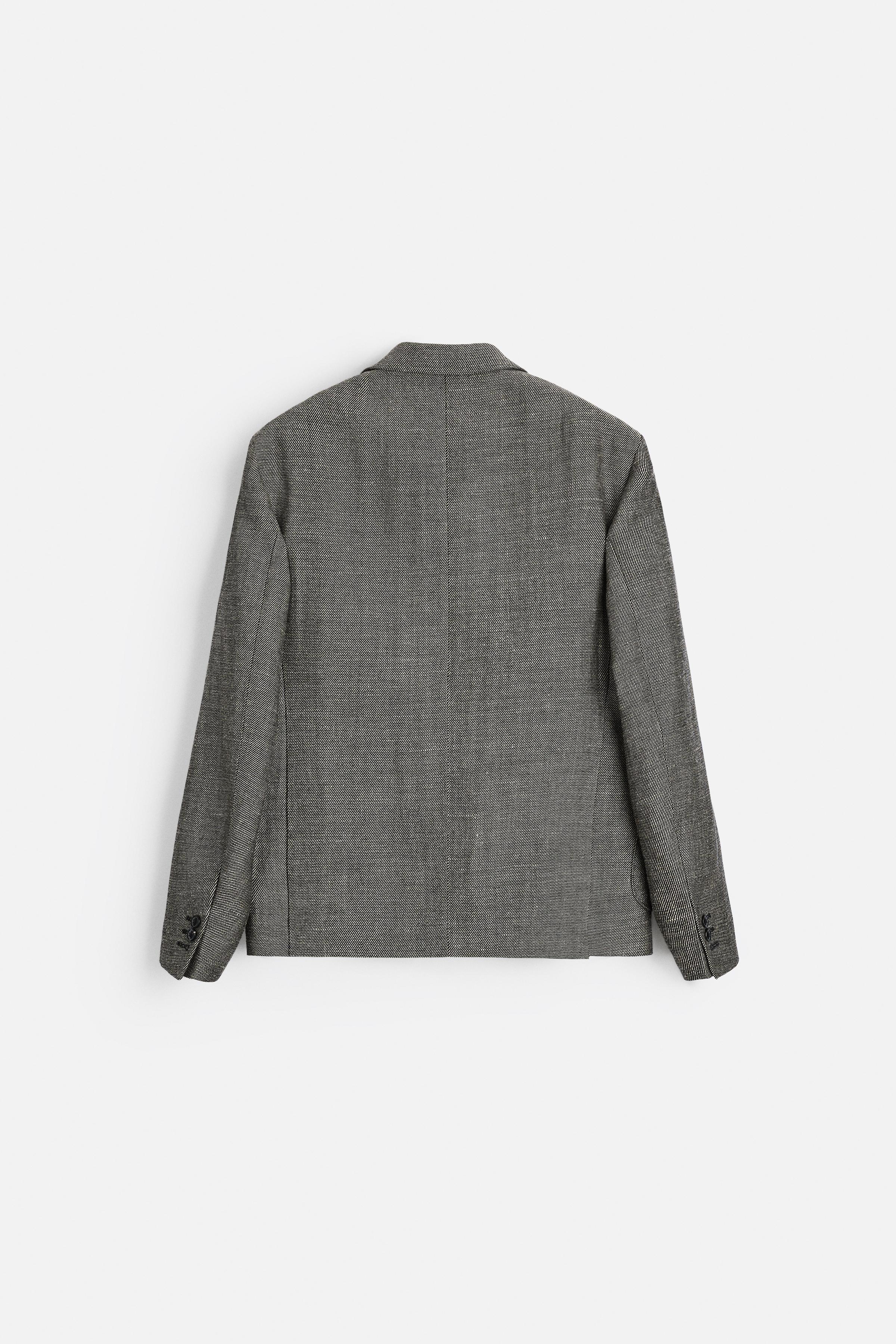 LINEN - WOOL BLEND STRUCTURED BLAZER Product Image