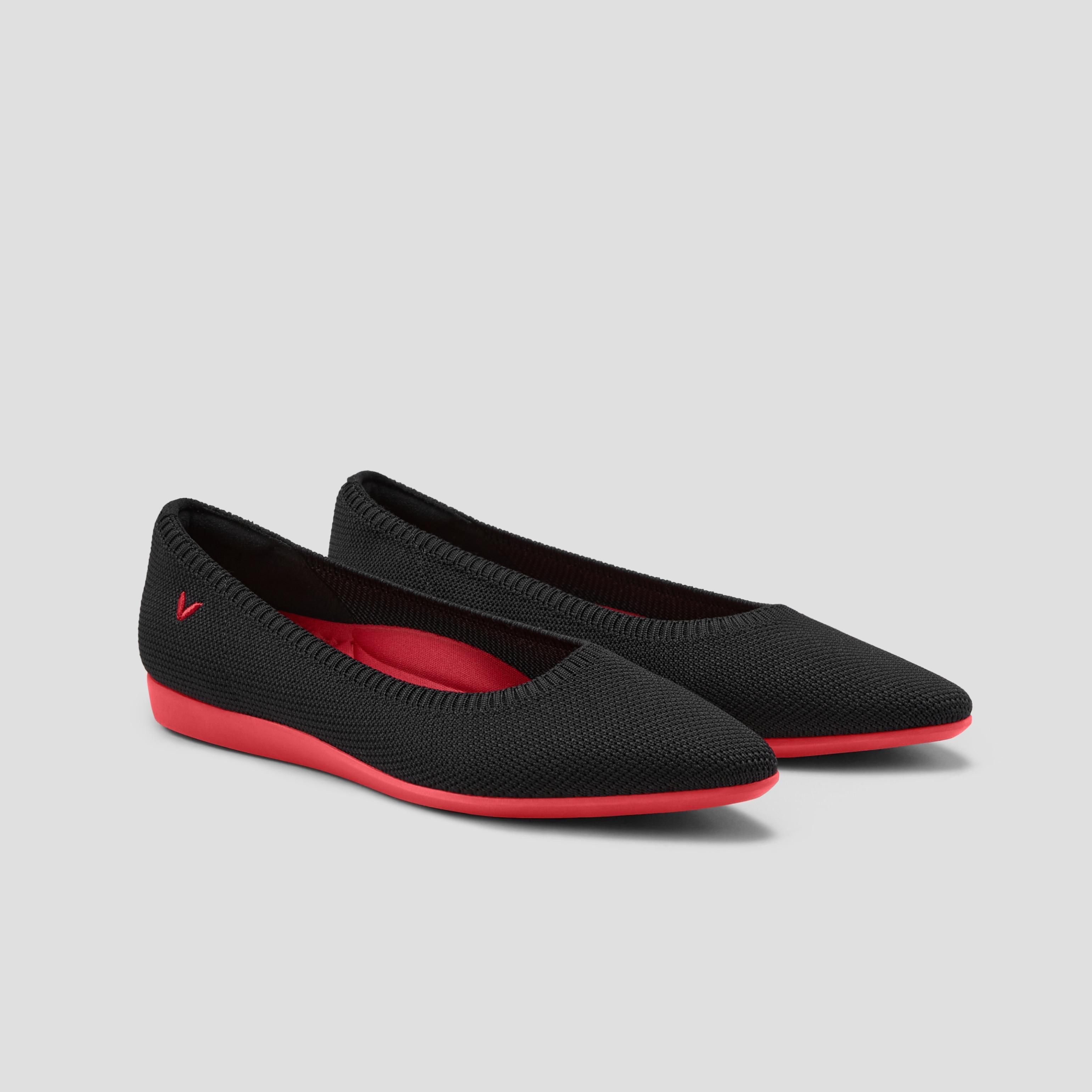 Square-Toe V-Cut Flats (Margot 2.0) Product Image