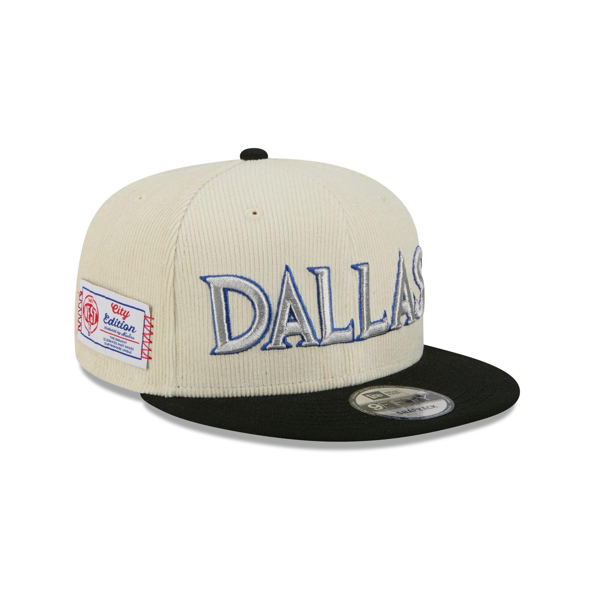 Dallas Mavericks 2025 City Edition Chrome White Corduroy 9FIFTY Snapback Hat Male Product Image