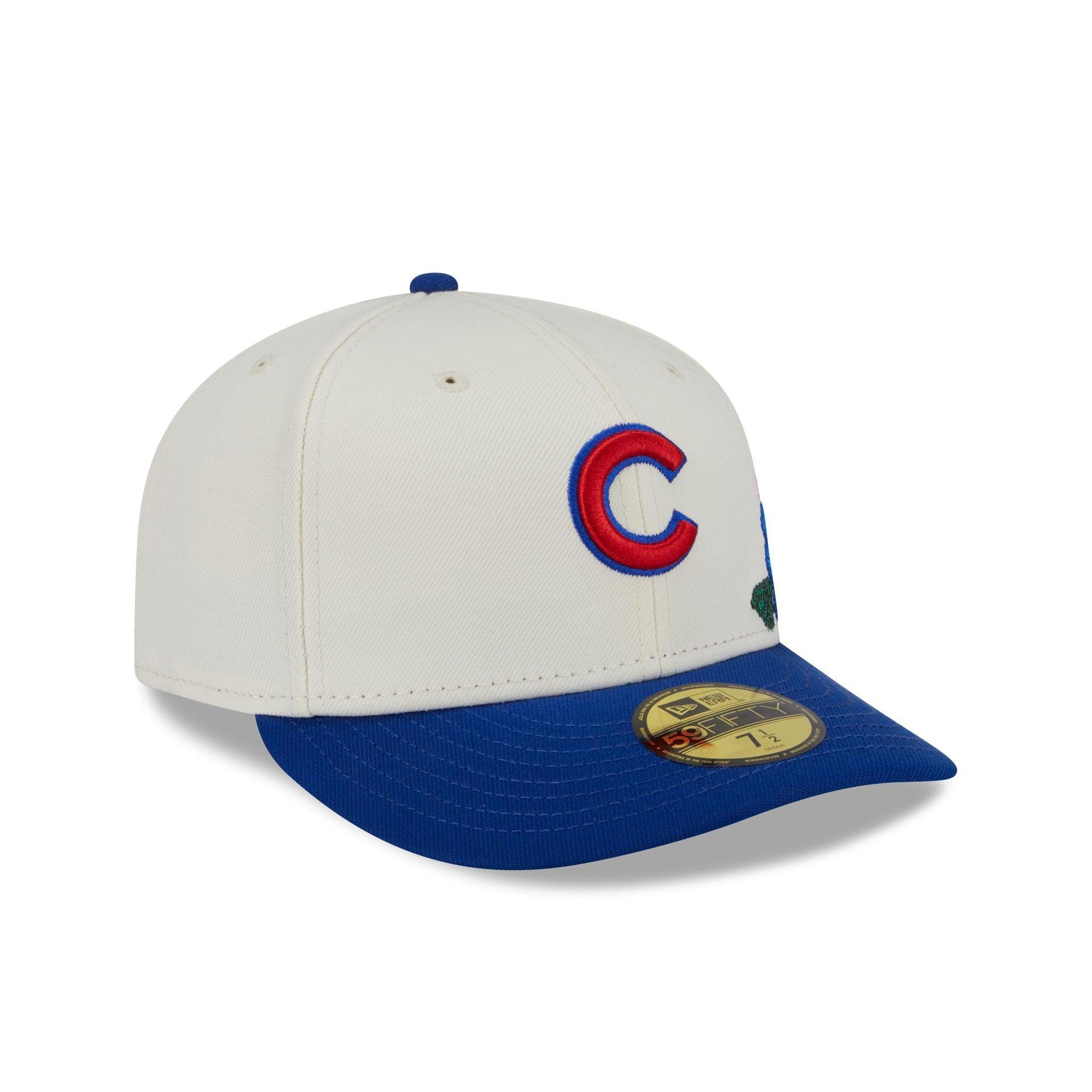 Chicago Cubs Tonal Florals White 59FIFTY Fitted Hat Male Product Image