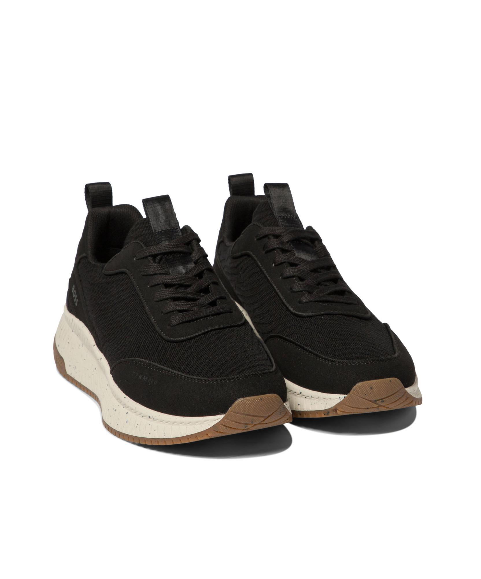 HUGO BOSS Xacbc Lace Up Trainers In Black Product Image