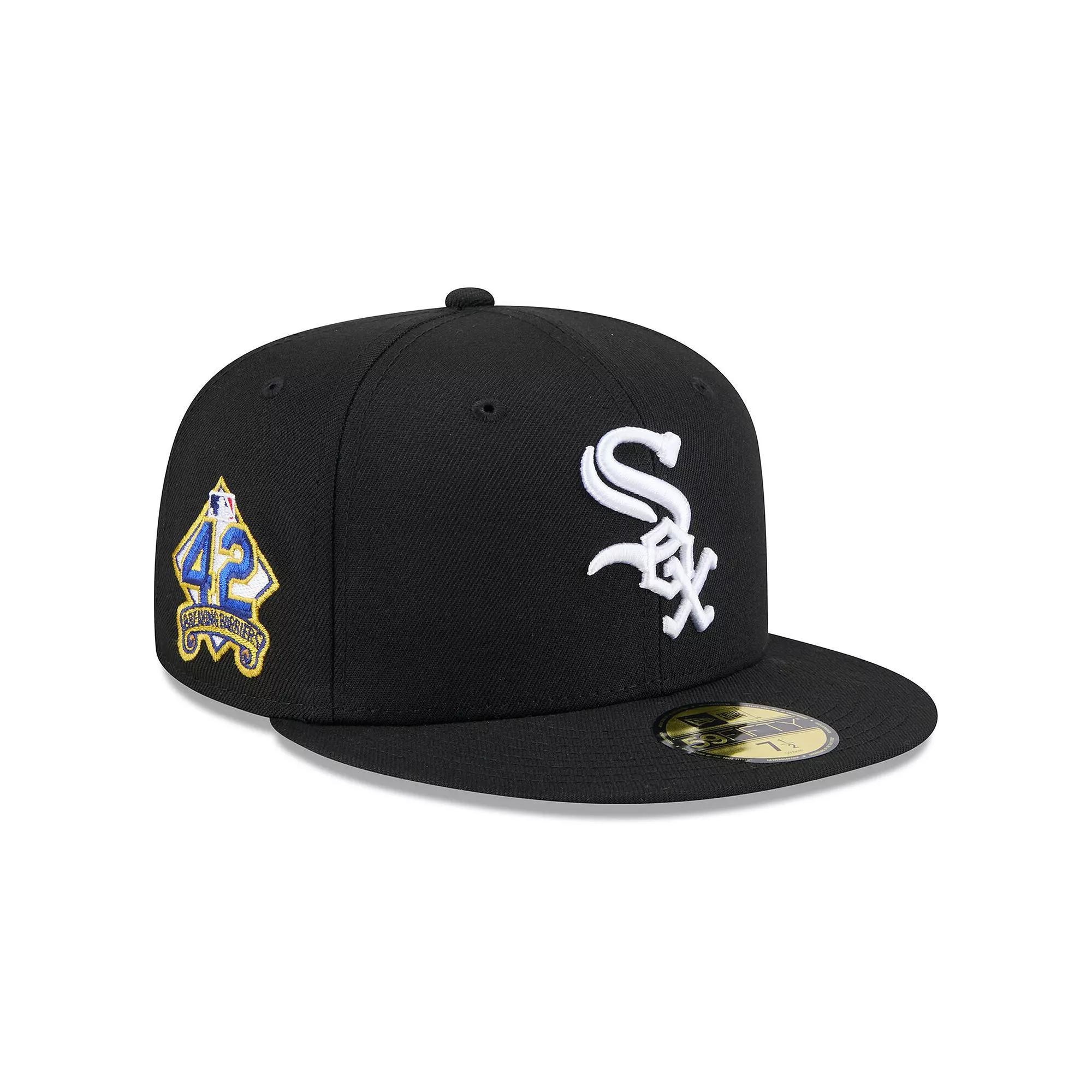 Men's New Era  Black Chicago White Sox 2025 Jackie Robinson Day 59FIFTY Fitted Hat, Size: 7 5/8 Product Image
