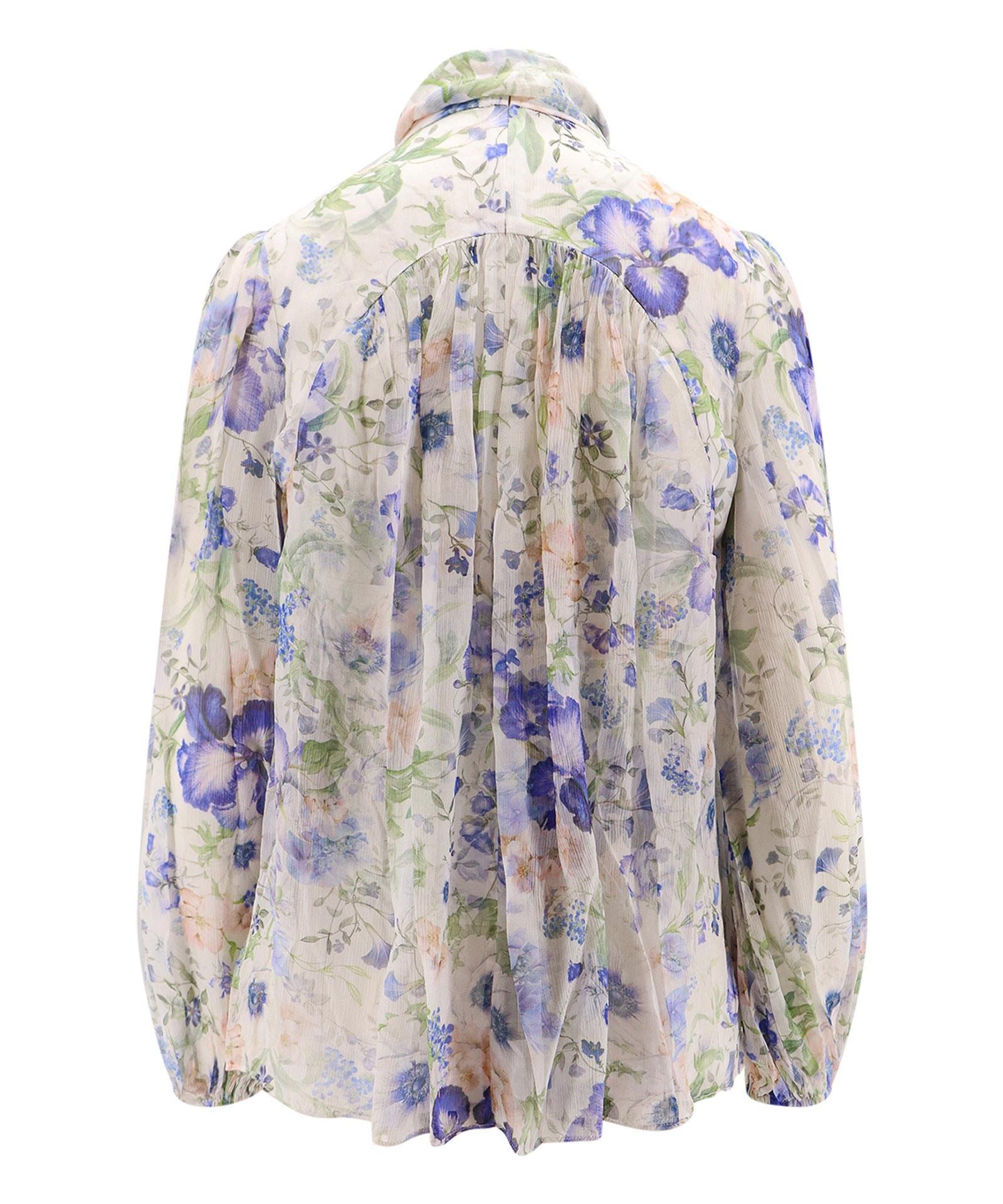 ZIMMERMANN Viscose Top With Floral Print In Multicolour Product Image