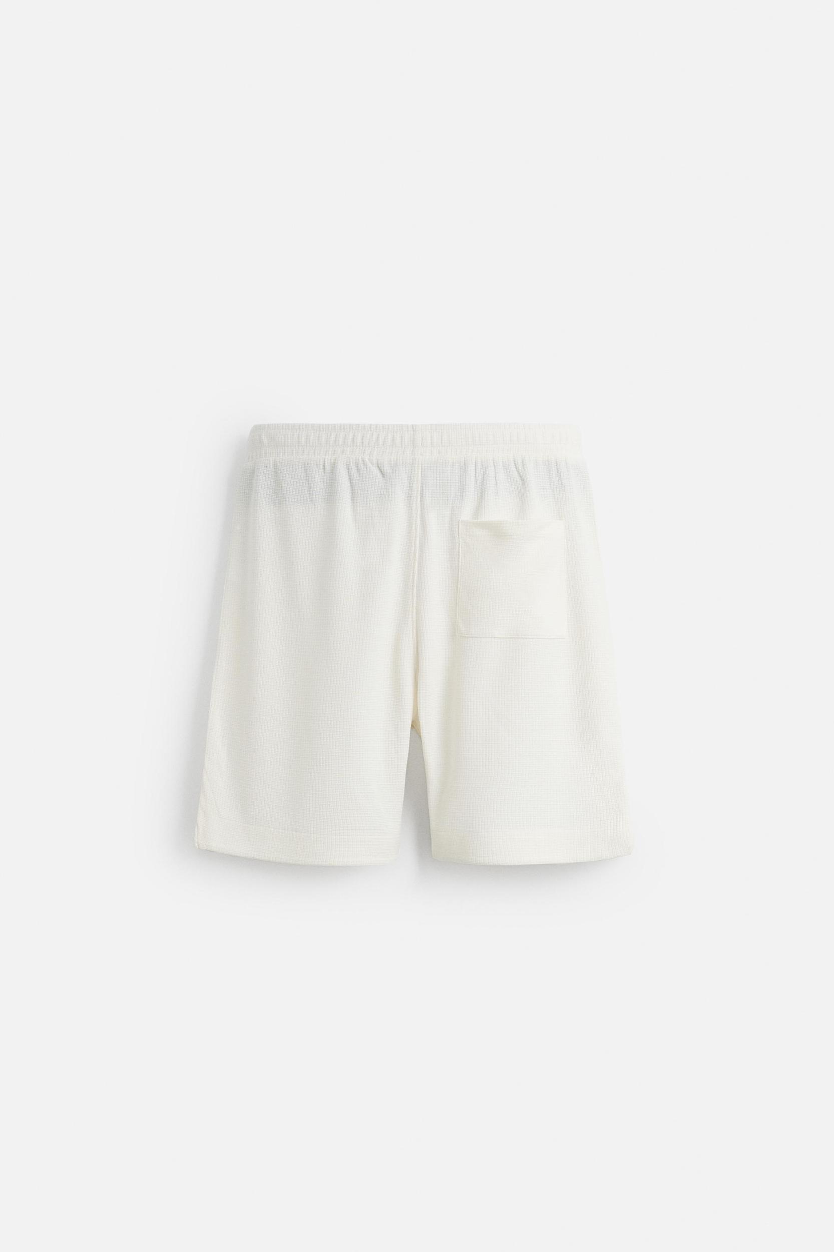 CHECKERED TEXTURED SHORTS Product Image