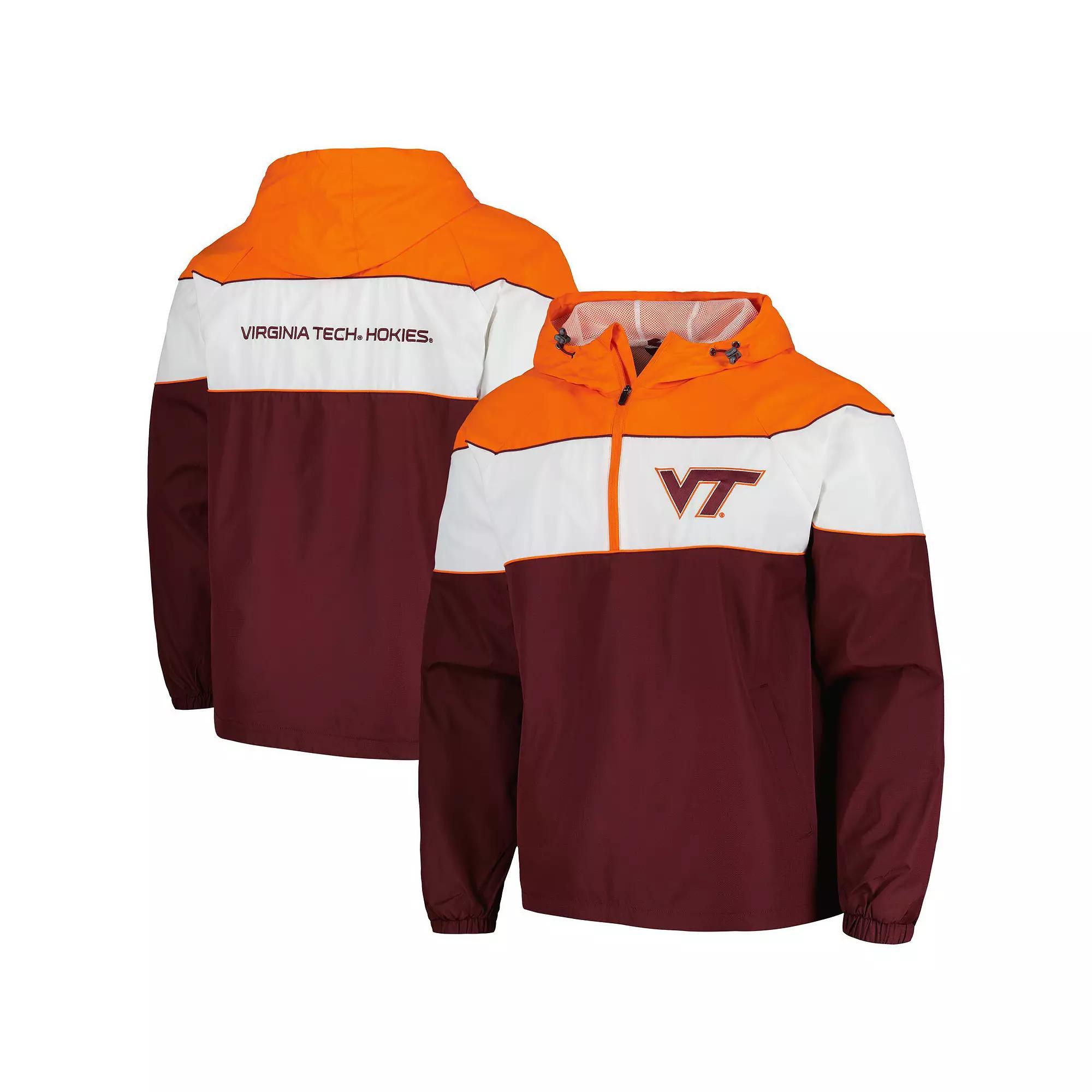 Men's G-III Sports by Carl Banks Maroon Virginia Tech Hokies Center Line Half-Zip Raglan Hoodie Jacket, Size: 2XL, Red Product Image