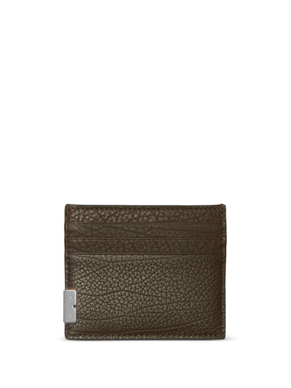 BURBERRY Tall B Leather Cardholder In Brown Product Image