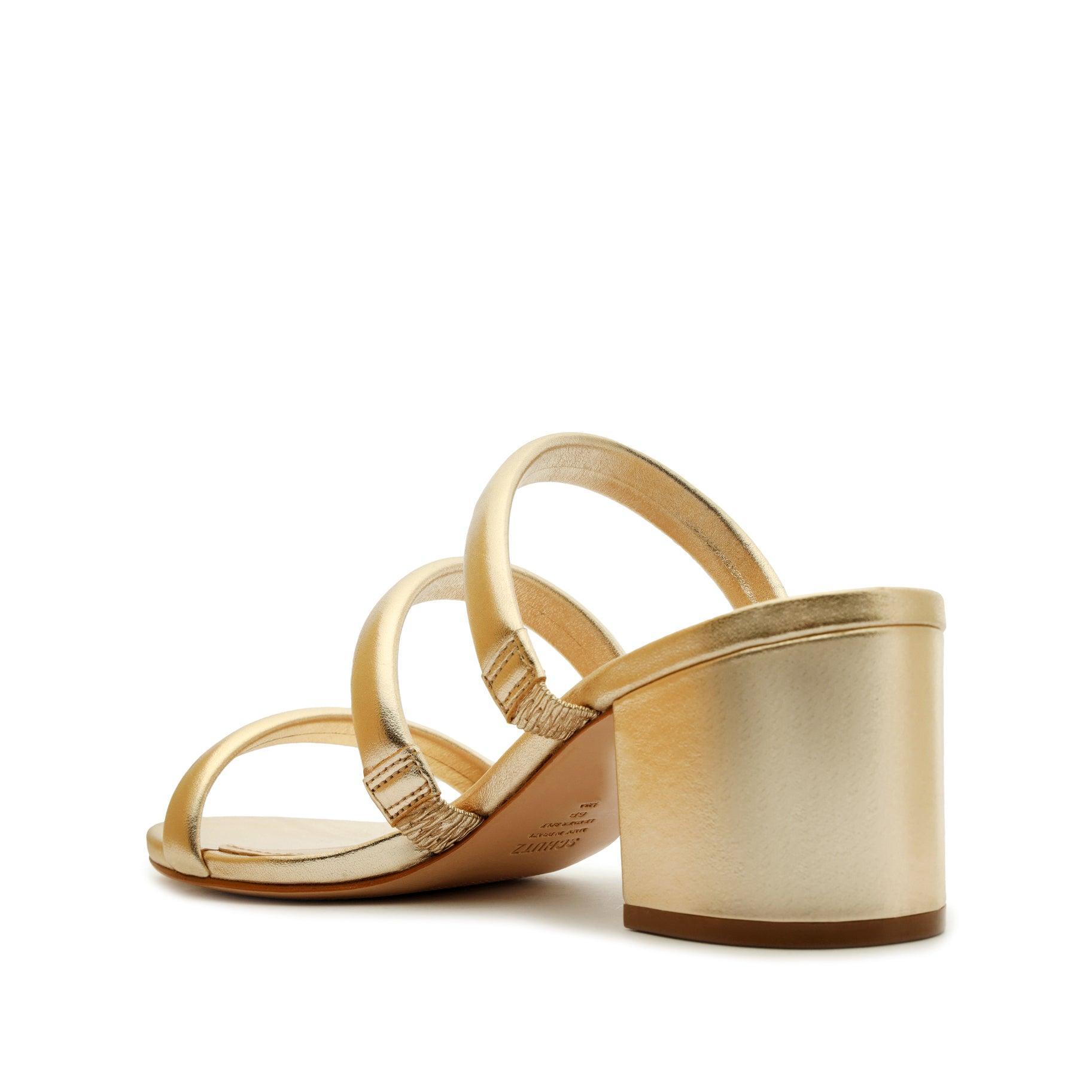 Olly Mid Block Metallic Leather Sandal Product Image