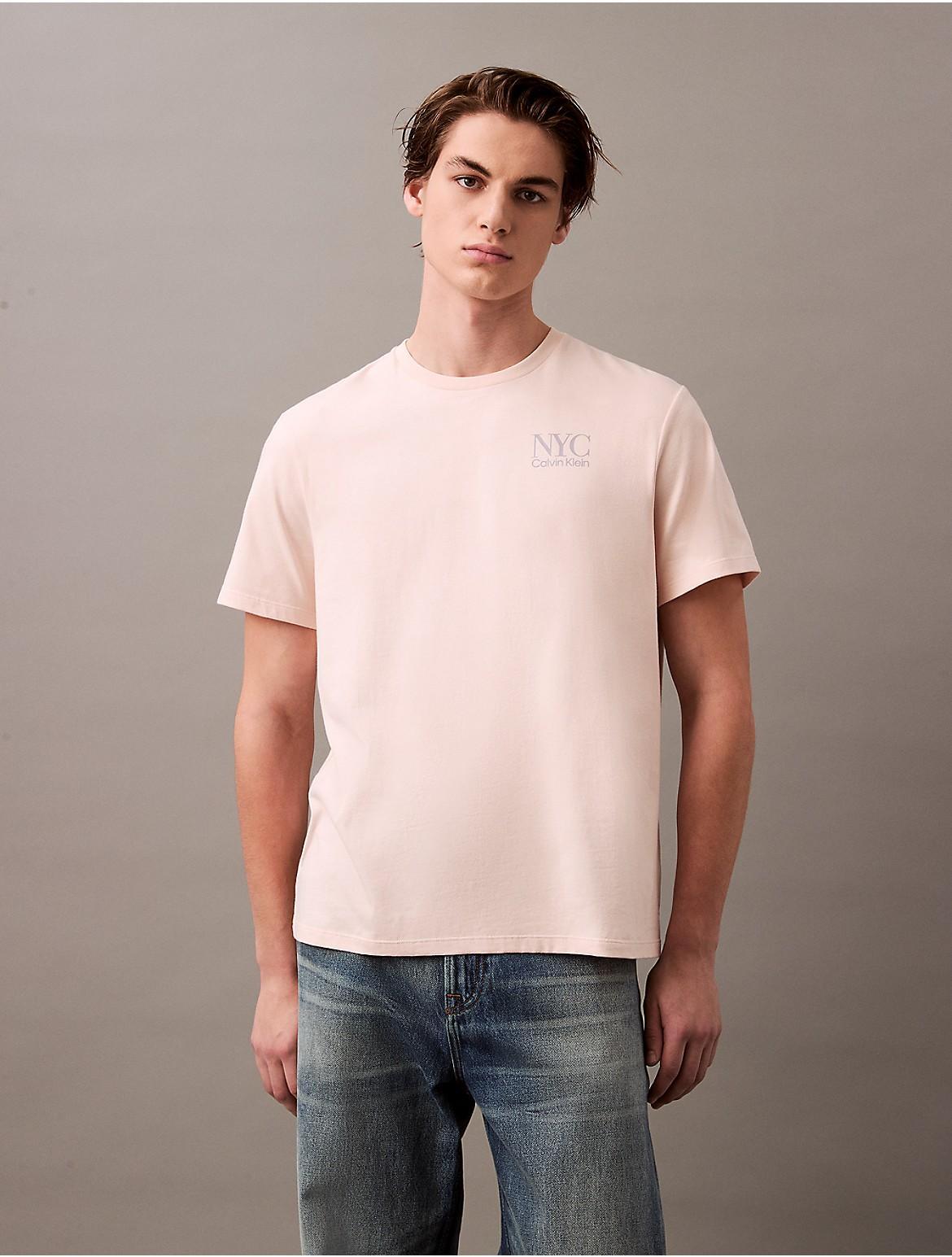 Calvin Klein Mens NYC Logo Graphic Classic T-Shirt - Green Product Image