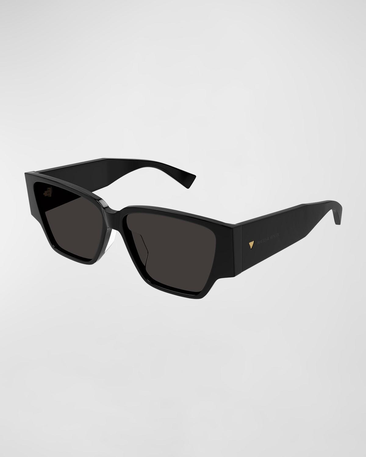 BOTTEGA VENETA Logo Black Acetate Butterfly Sunglasses Product Image