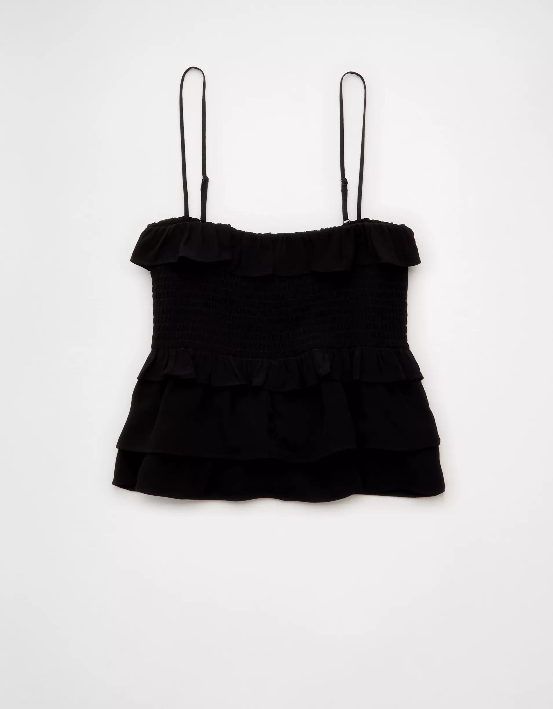 AE Square Neck Smocked Ruffle Cami Product Image