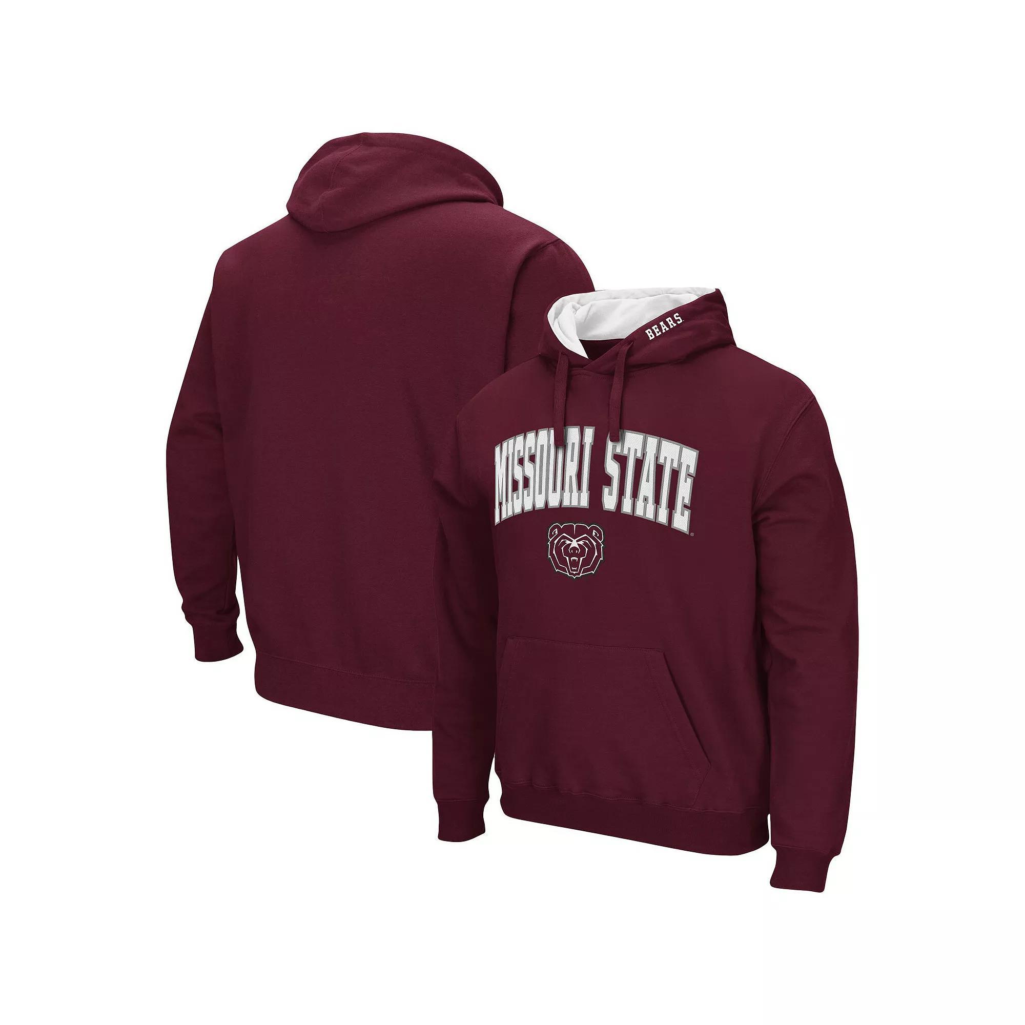 Men's Colosseum Red Wisconsin Badgers Arch & Logo 3.0 Pullover Hoodie,  Product Image