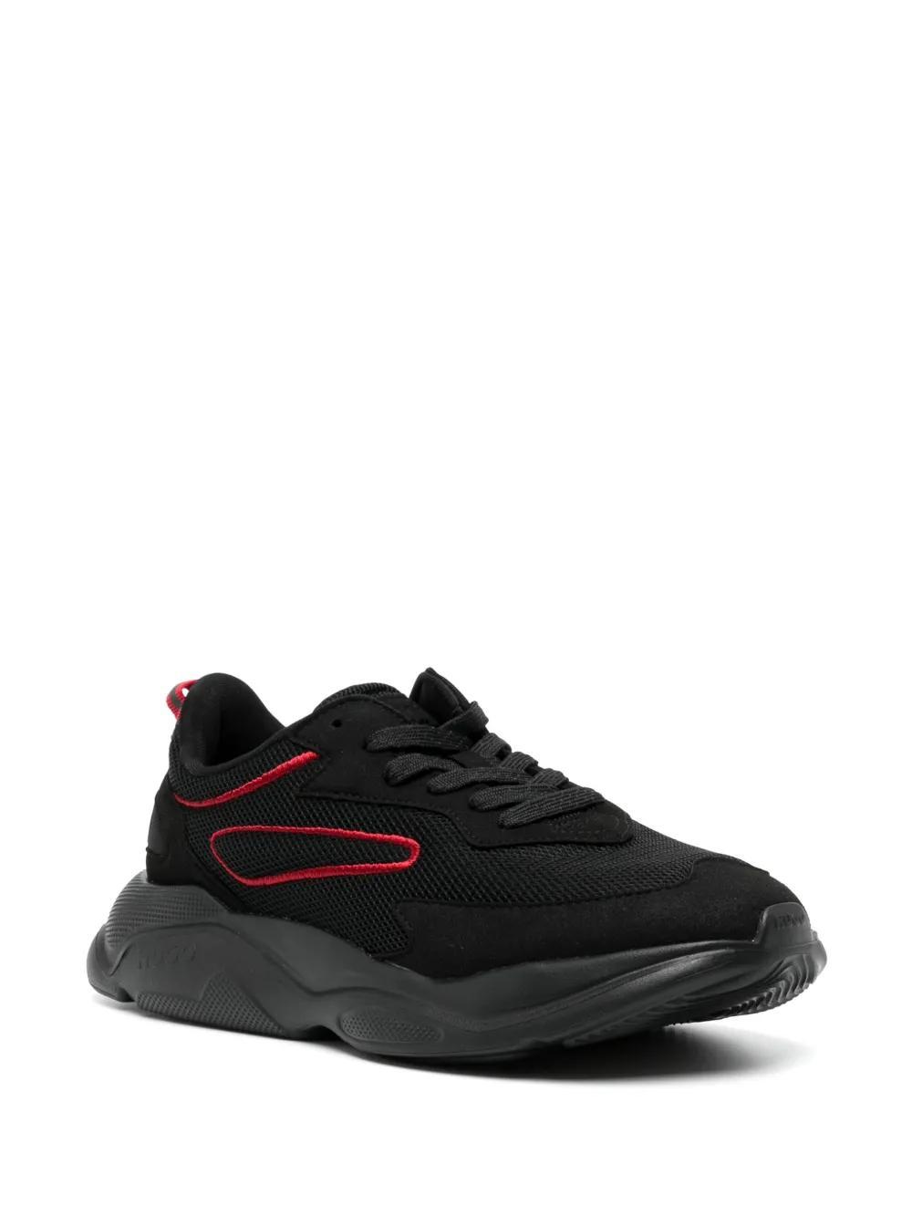 HUGO BOSS Black Leon Runn Sneakers In 006-black Product Image