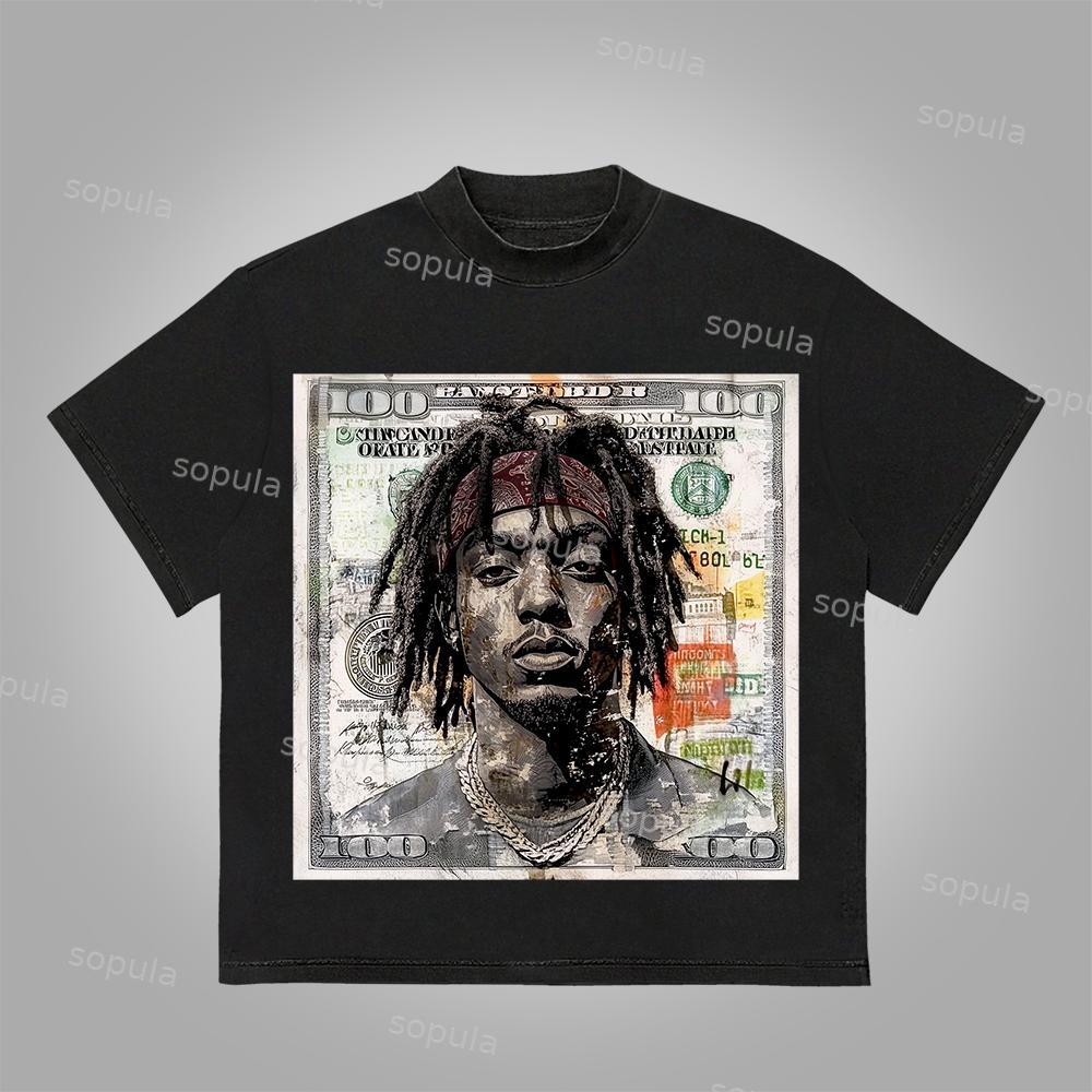 Sopula Street Money Enthusiast Graphics Cotton T-Shirt Product Image