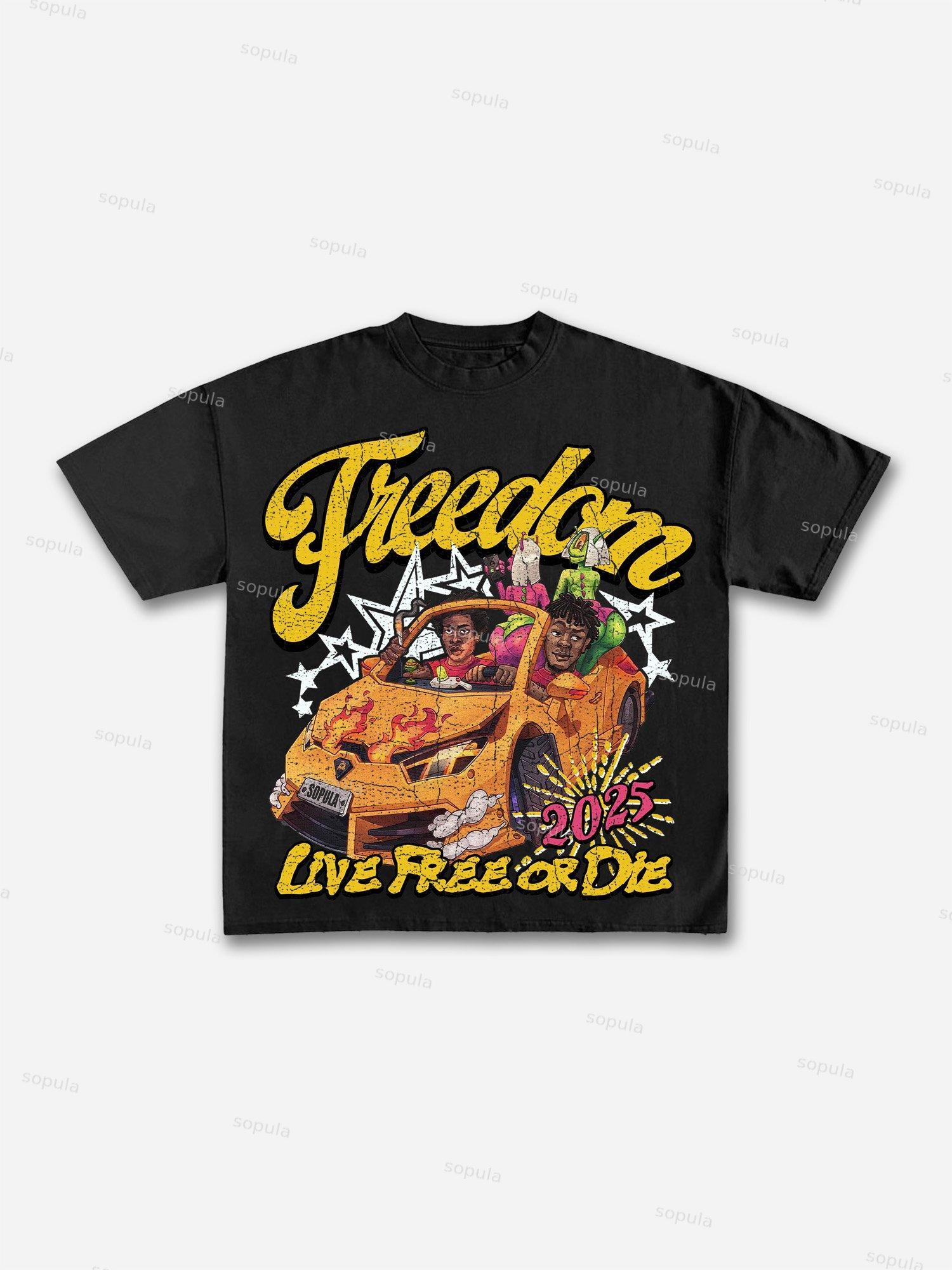 Freedom Racing Graphic Print Cotton T-shirt Product Image