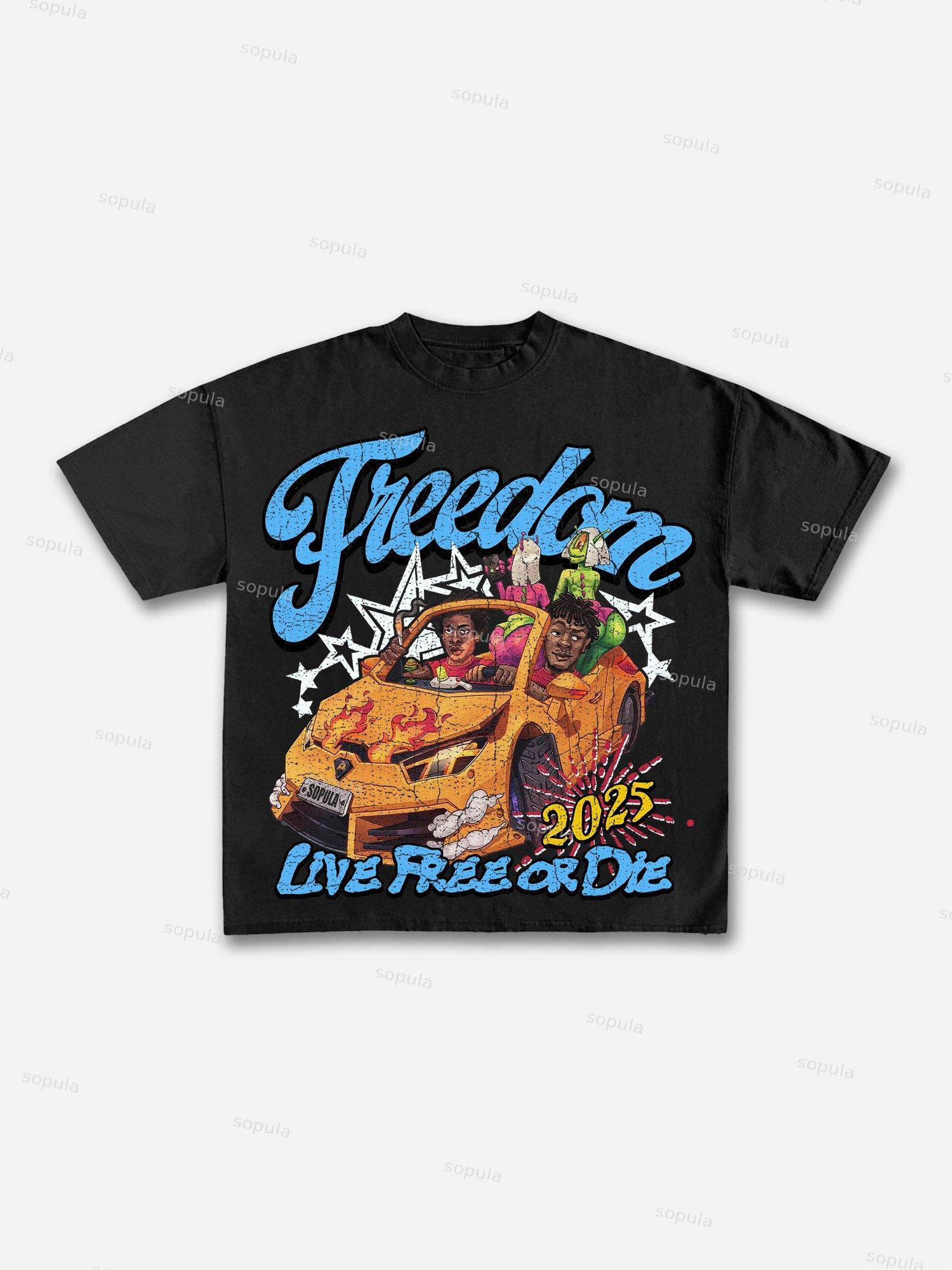 Freedom Racing Graphic Print Cotton T-shirt Product Image
