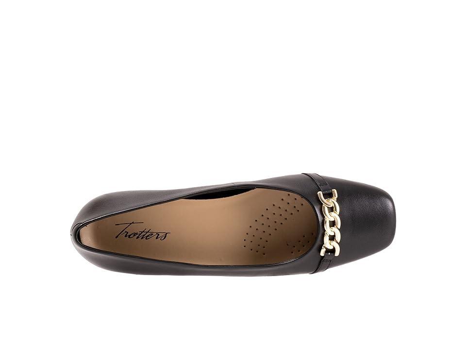 Trotters Harmony Leather Square Toe Chain Flats Product Image