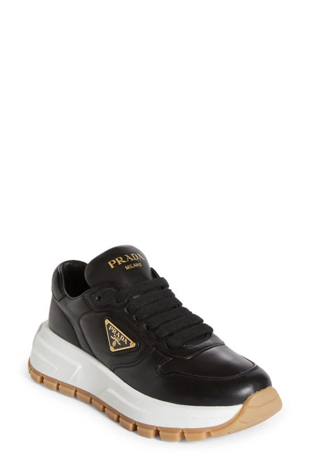 Leather Logo Runner Sneakers Product Image