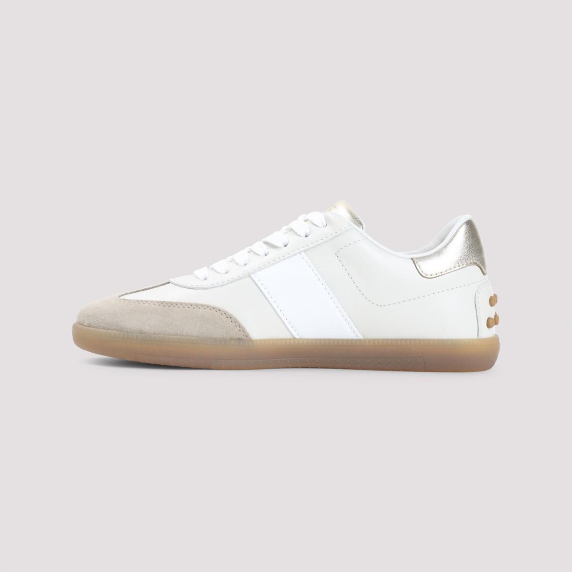 TOD'S Leather And Suede Accented Sneakersdetails In White Product Image