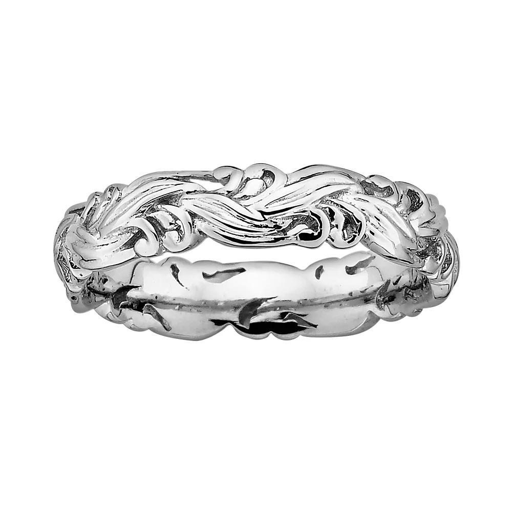 Stacks & Stones Sterling Silver Scroll Stack Ring, Women's, Size: 8 Product Image