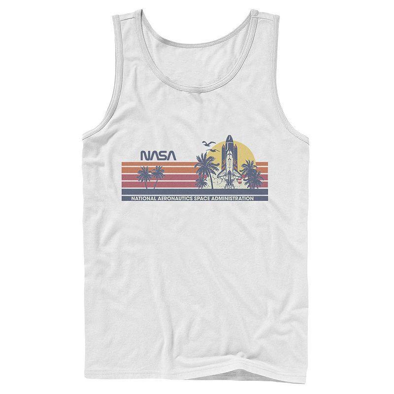 Men's NASA Shuttle Panel Graphic Tank Top, Size: Large, White Product Image