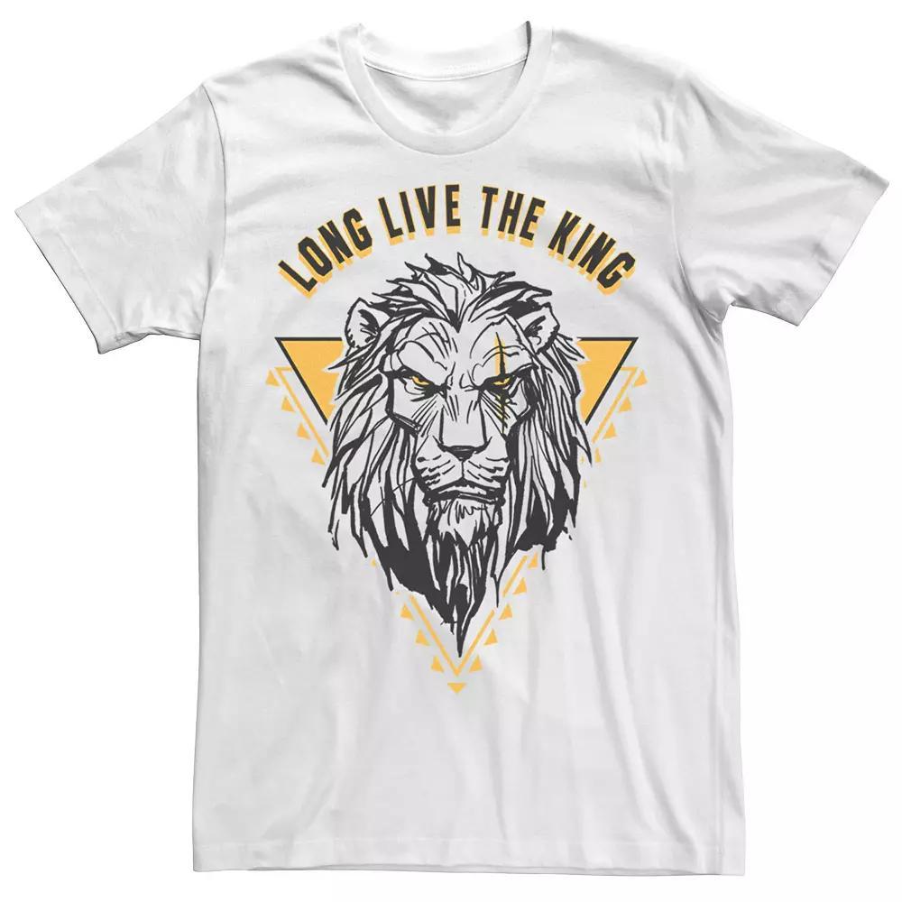 Disney's The Lion King Live Action Scar Long Live The King Men's Tee, Size: Medium, White Product Image