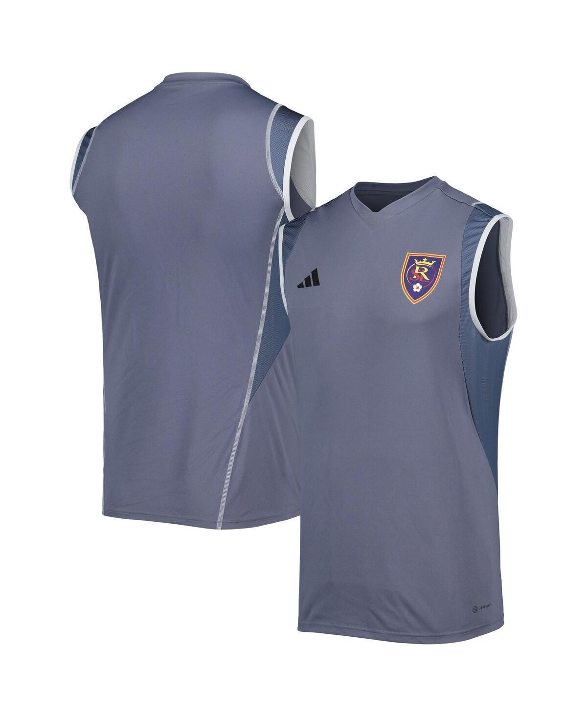 Mens adidas Gray Real Salt Lake 2023 On-Field Sleeveless Training Jersey Product Image