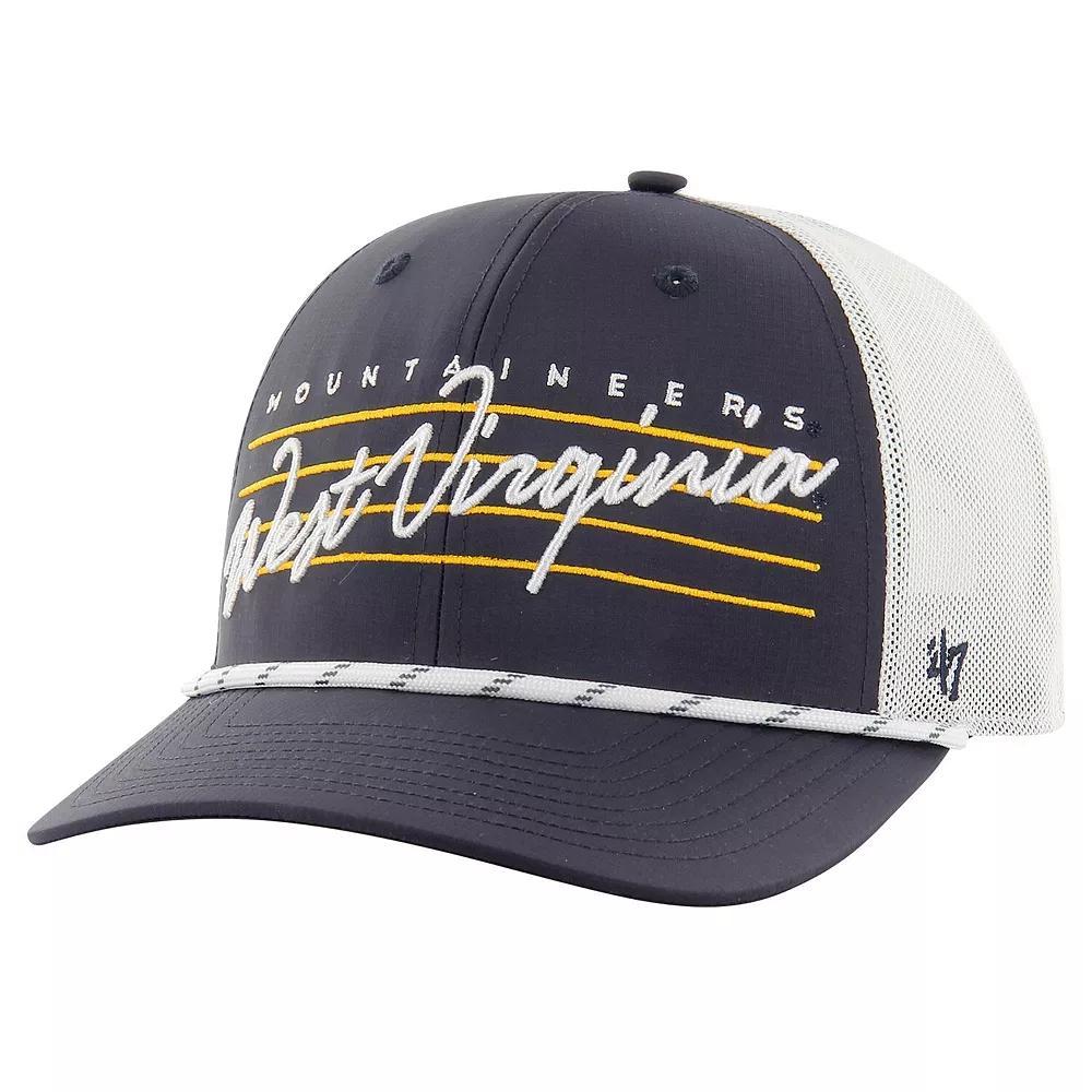 Men's '47 Navy West Virginia Mountaineers Downburst Trucker Adjustable Hat, Blue Product Image