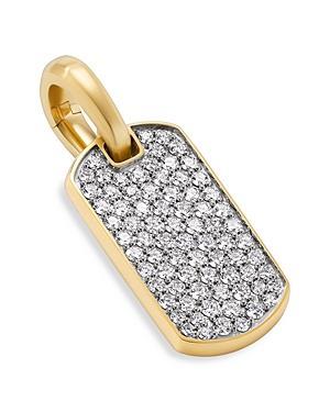 David Yurman Mens Chevron Tag in 18K Yellow Gold with Diamonds, 21mm Product Image