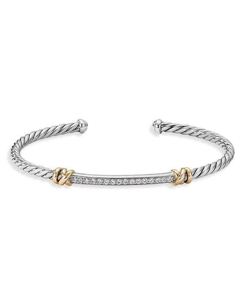 Womens Petite Helena Two Station Wrap Bracelet with 18K Yellow Gold with Pav Diamonds Product Image